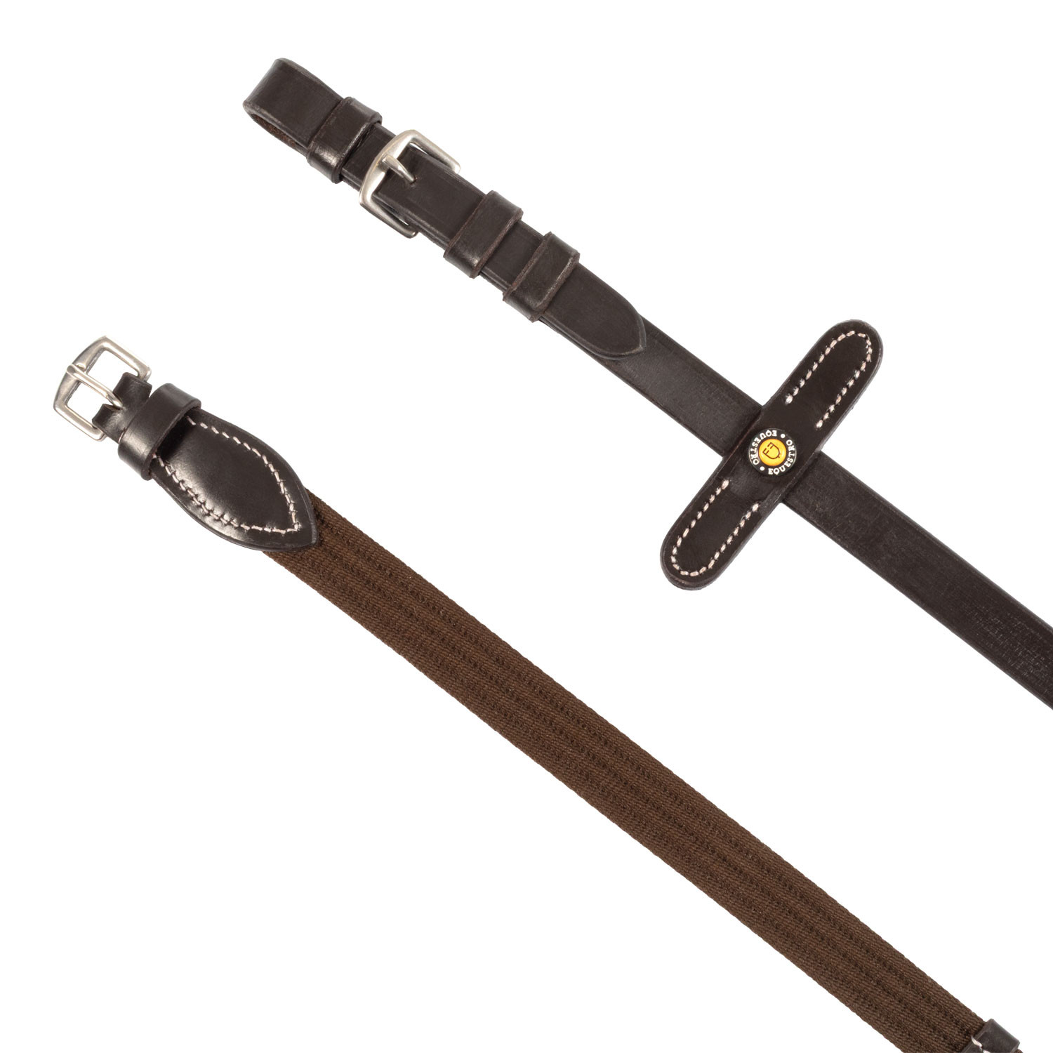 Lederzügel mit Gurtband