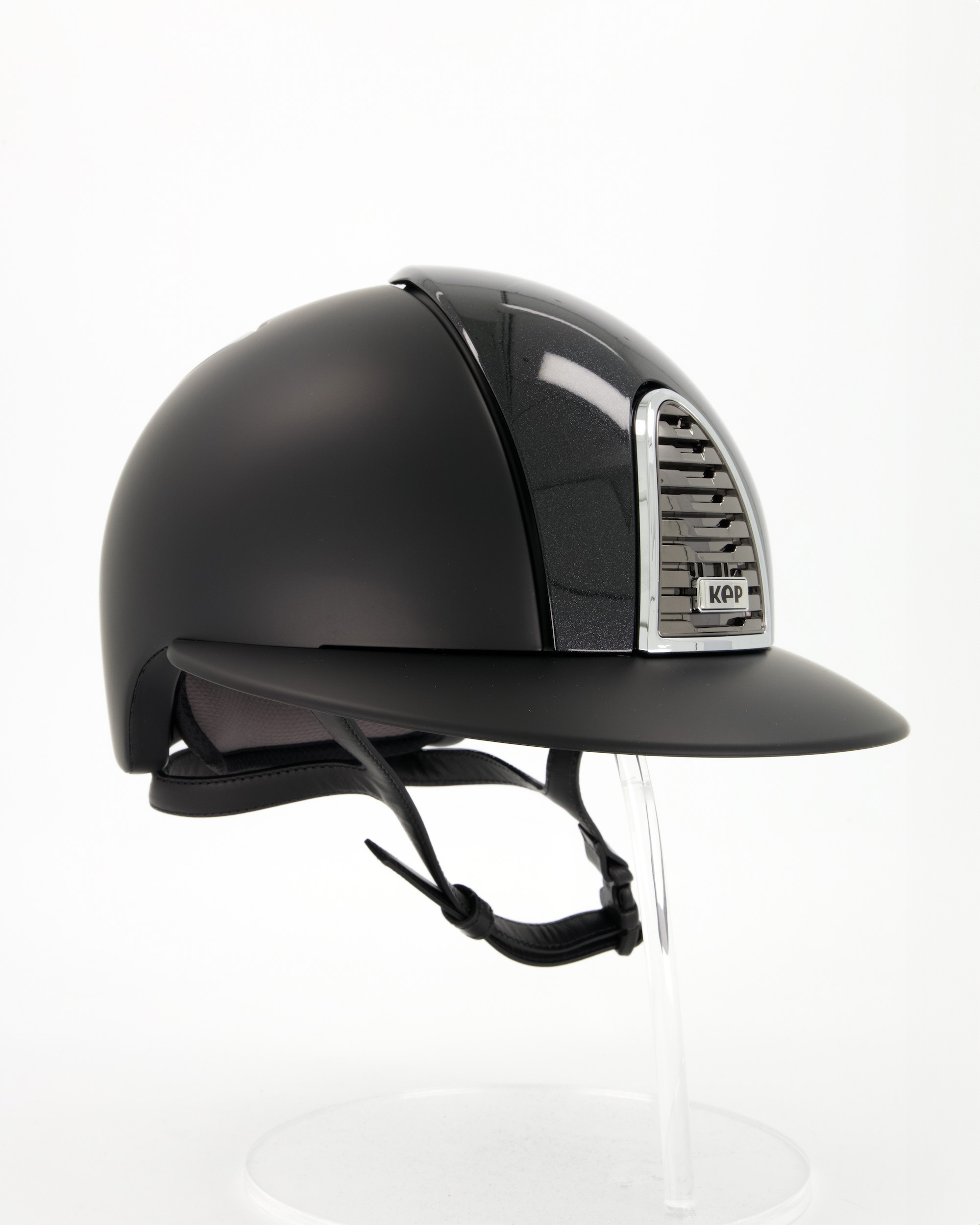 Reithelm Cromo 2.0 Textile/Diamond Polo in schwarz