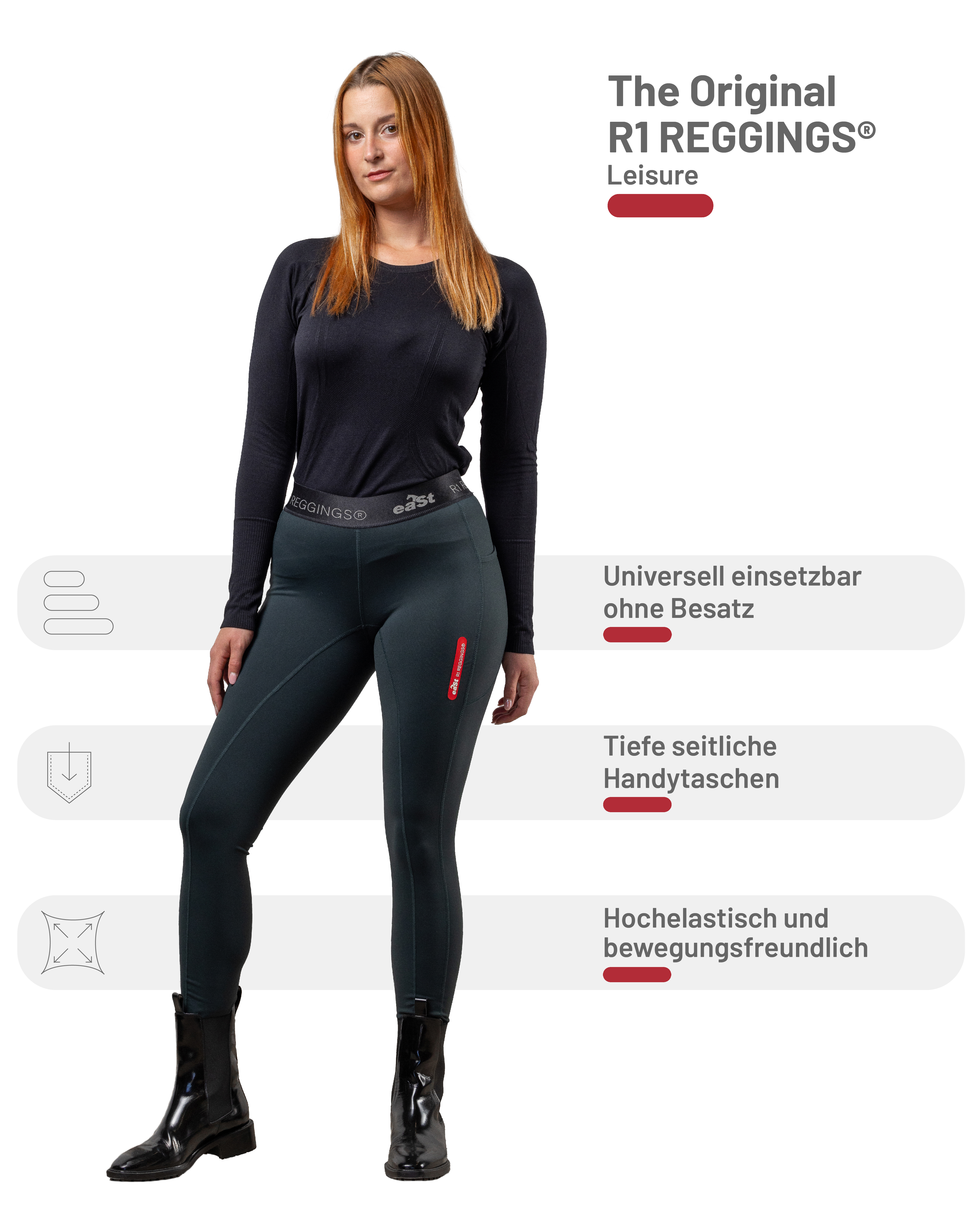 Ladies riding leggings REGGINGS® R1 Leisure without trimmings