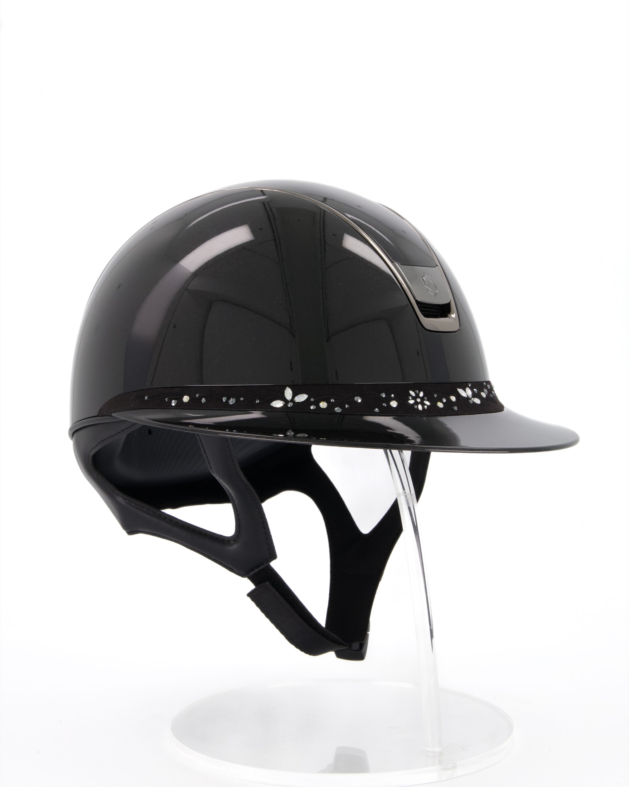 Miss Shield 2.0 Shadowglossy Black,Frontal Band Flower Swarovski Majestic Jewerly, Trim u. Blason Chrome Black