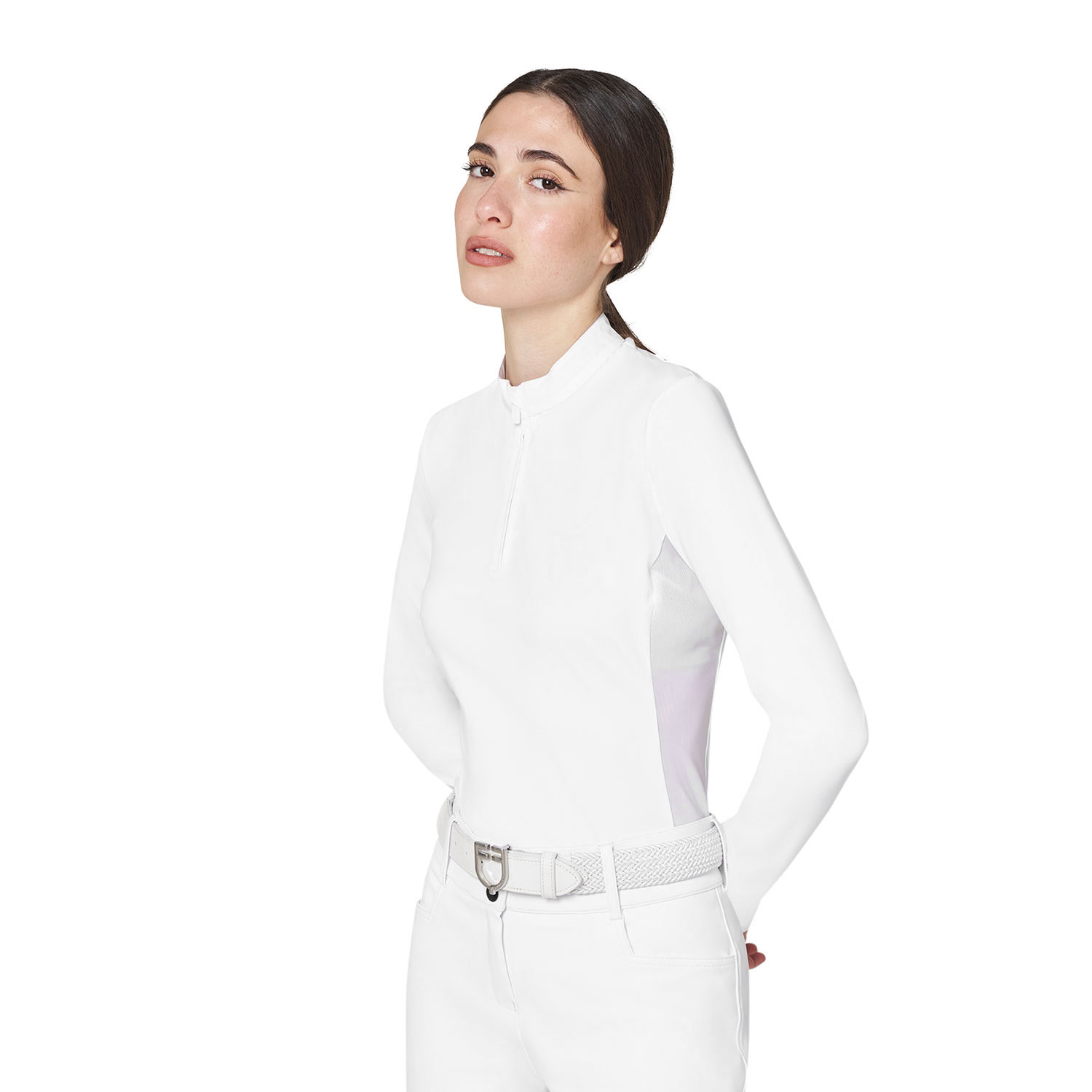 Damen-Turnier-Poloshirt Basic mit Mesh-Einsätzen
