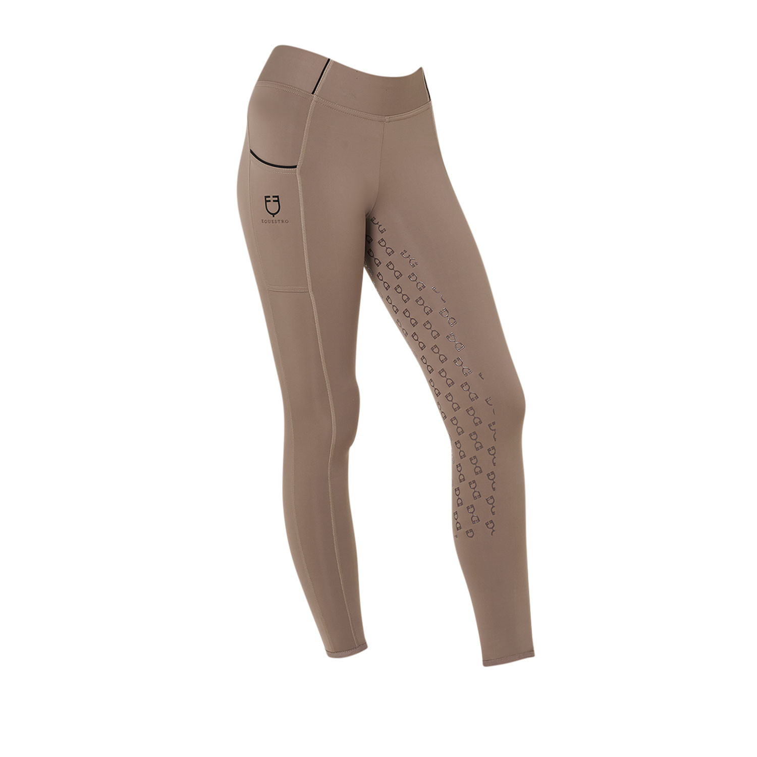Schmal geschnittene Mädchen-Leggings mit Grip und Logo