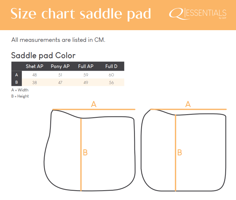 Saddle pad colour