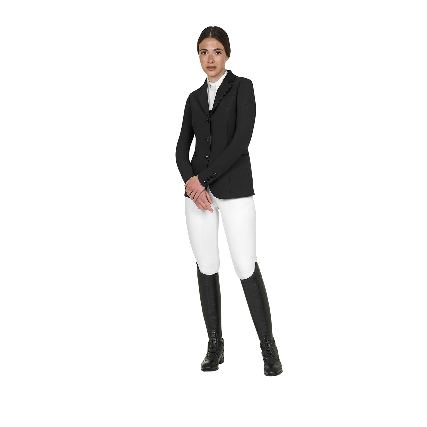 Damen-Turnierjackett mit Monogramm und drei Knöpfen