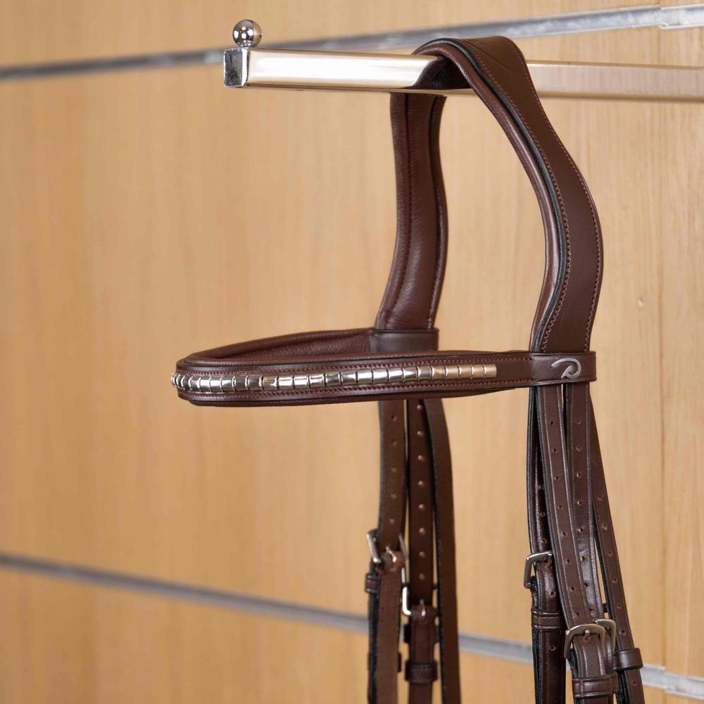 Straight browband with brass fittings
