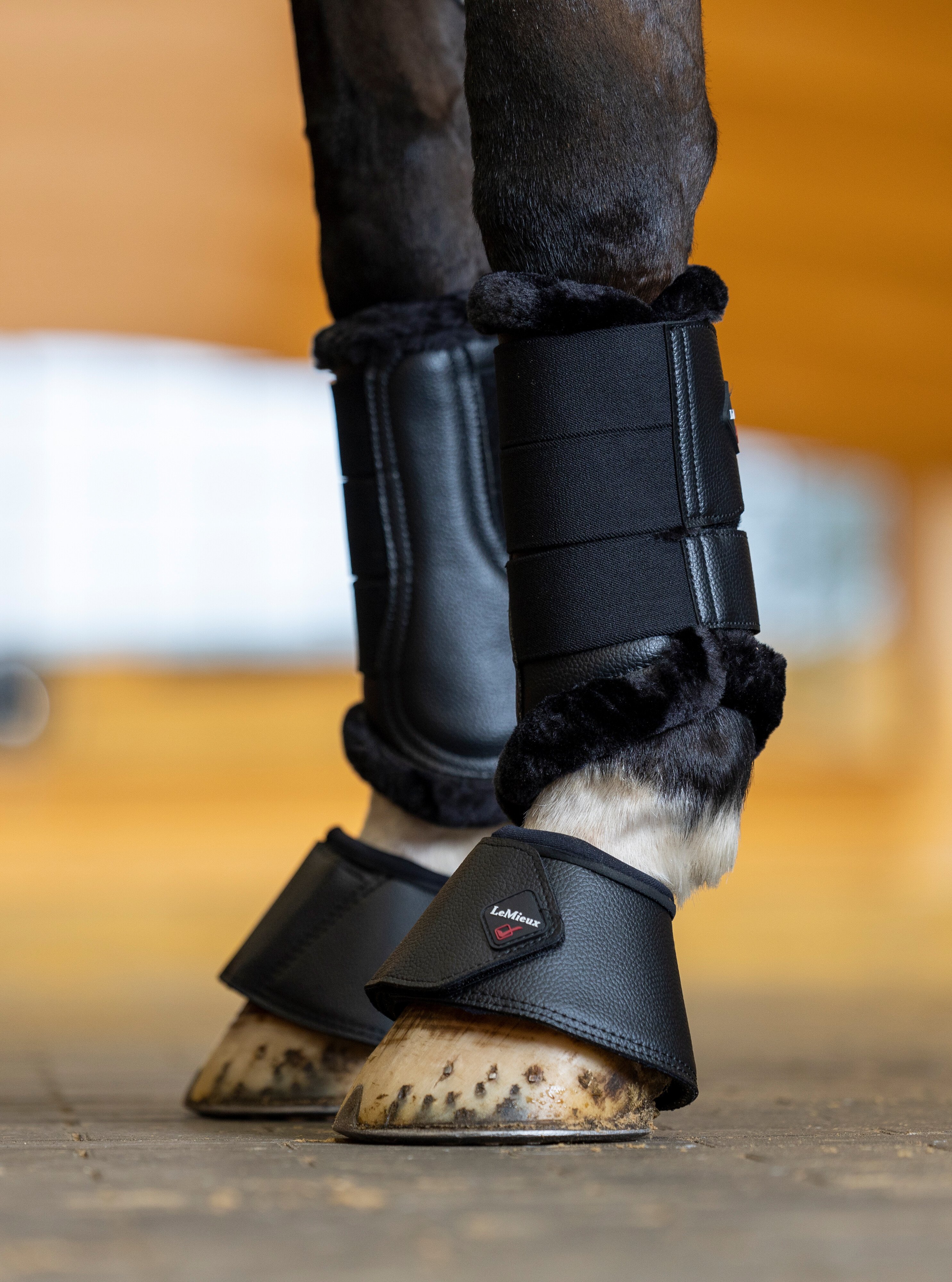 Wrapround leather overreach boots