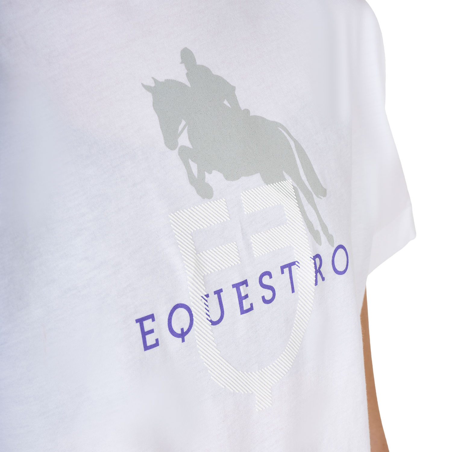 Unisex Baumwoll-T-Shirt Horse Jump Glossy für Kinder