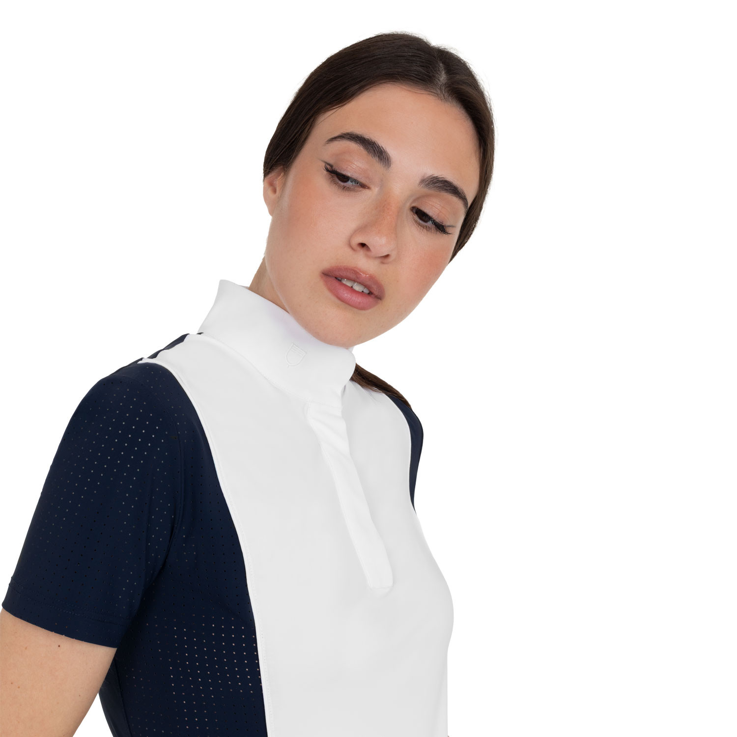 Damen-Turnierpolo kurzarm mit Mesh-Einsätzen