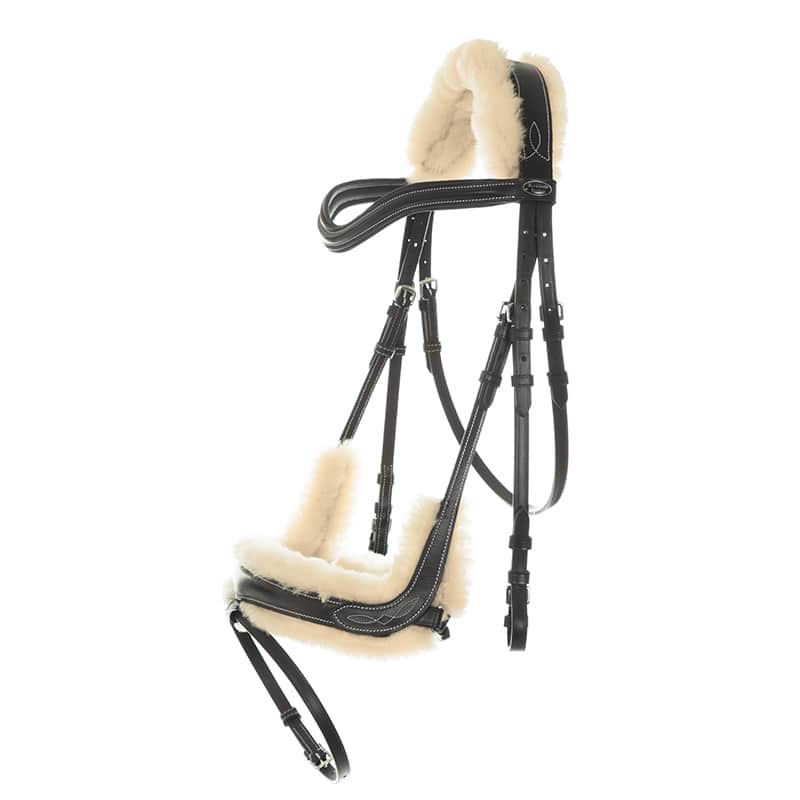 Snaffle "Ivy lambskin" close-comb.