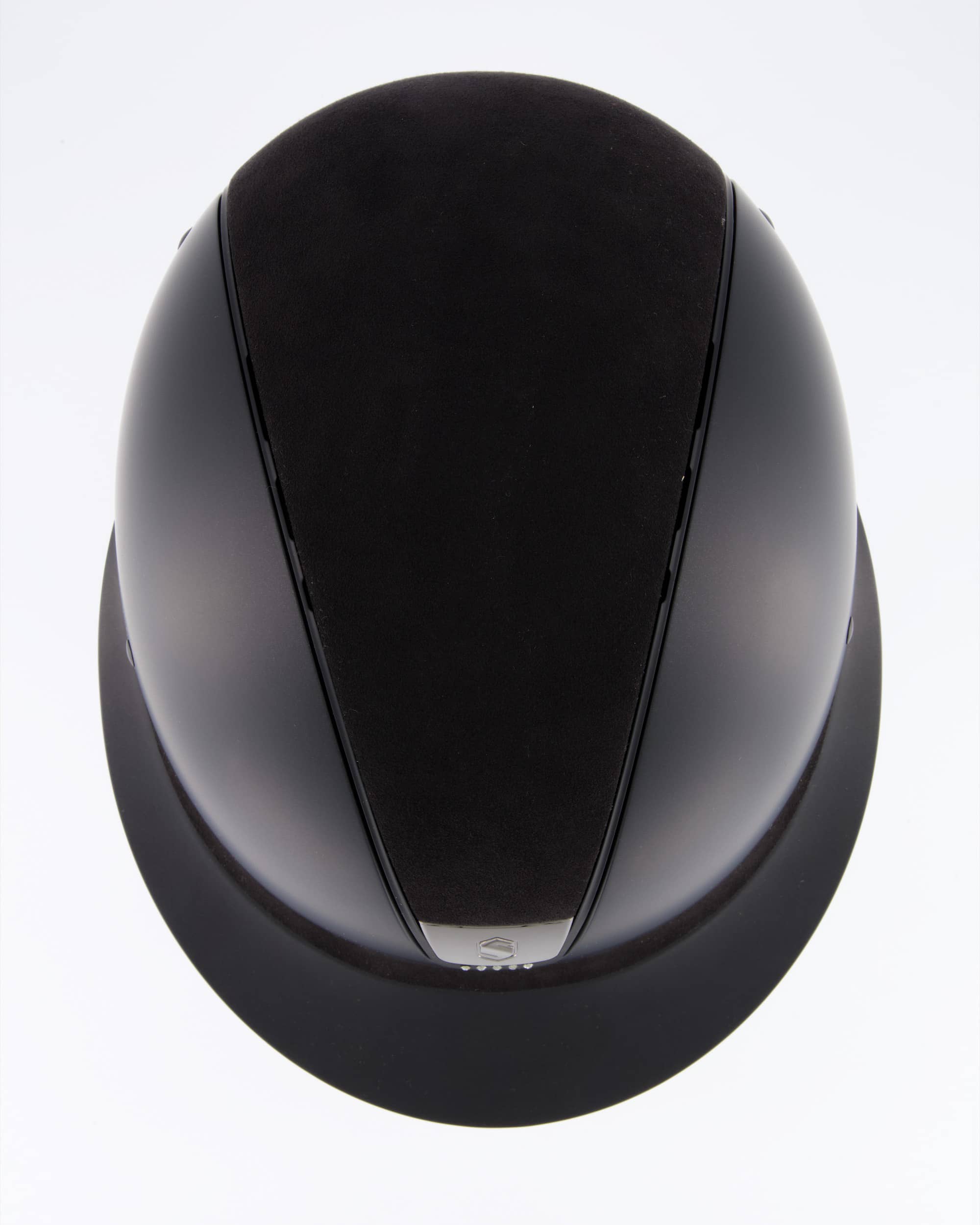 Reithelm Miss Shield Shadowmatt Top u. Frontal Band Alcantara black, Trim Matt black, Blason Chrome Black, 5 Swarovski Steine in schwarz