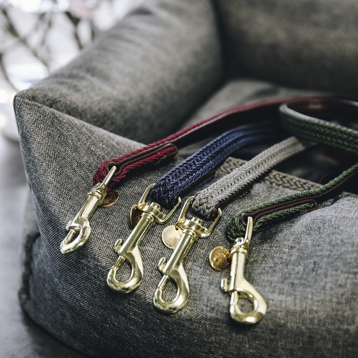Nylon braided dog lead