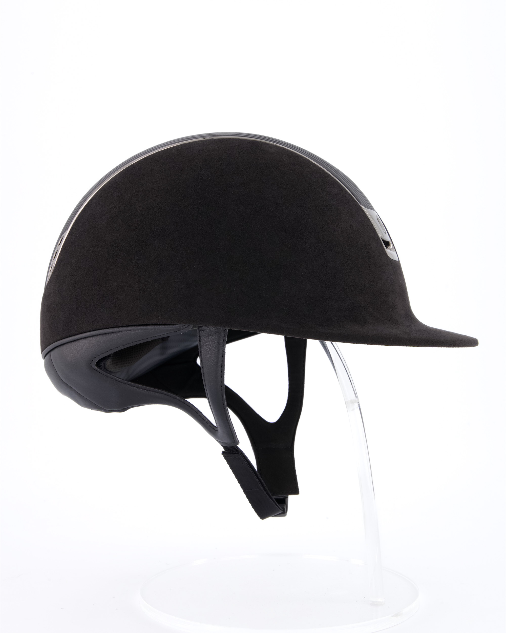 Reithelm 2.0 Premium Alcantara, Top Leather Black Chrome Black in schwarz