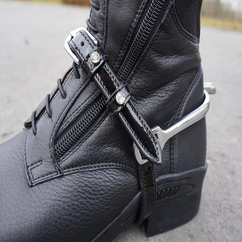 Sporenriemen "Crystal Lack" mit Strass