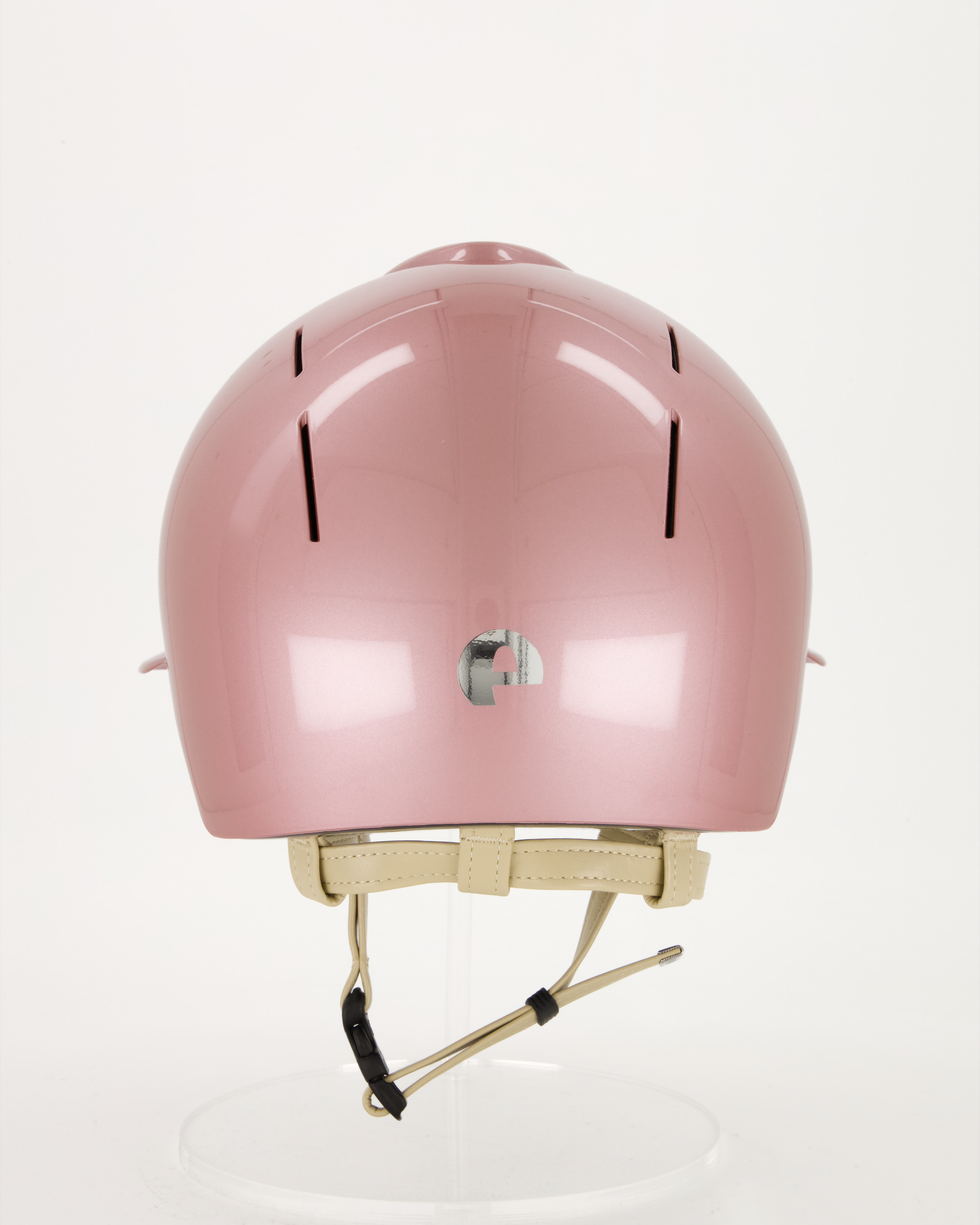Reithelm Smart Nova Polish pink Polo mit beigem Kinnriemen