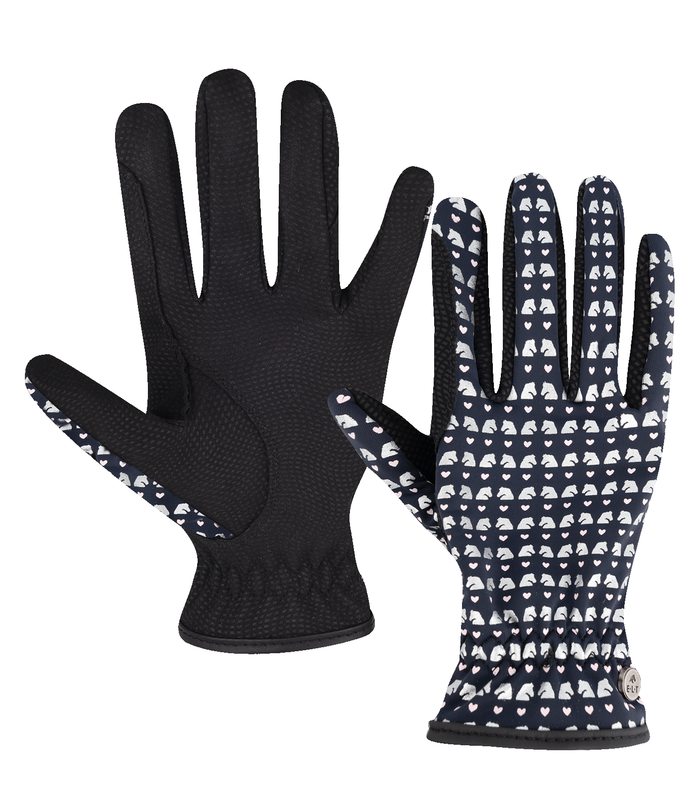Kids riding glove Lucky Dora in midnight blue