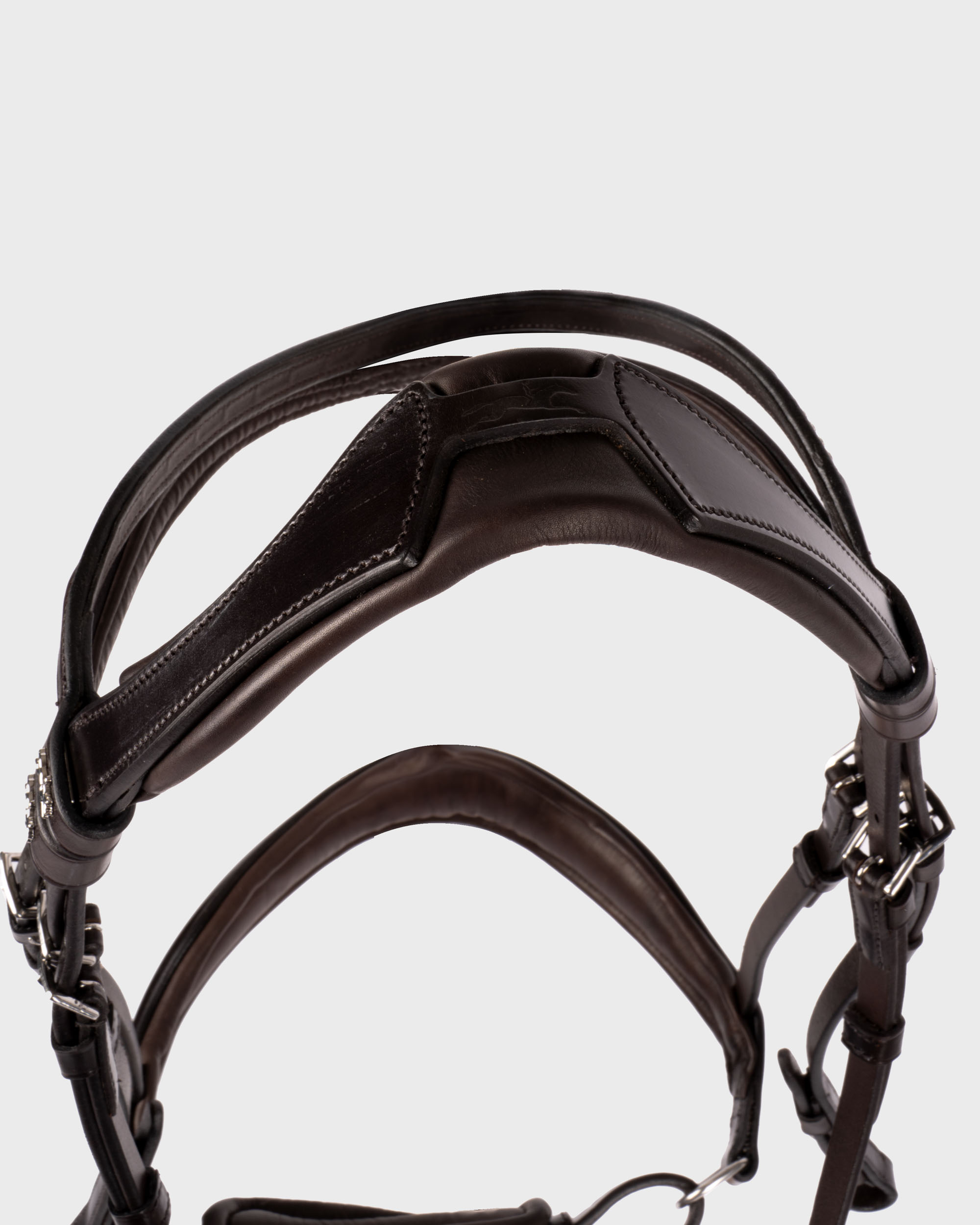 Slimford anatomical snaffle in espresso/silver