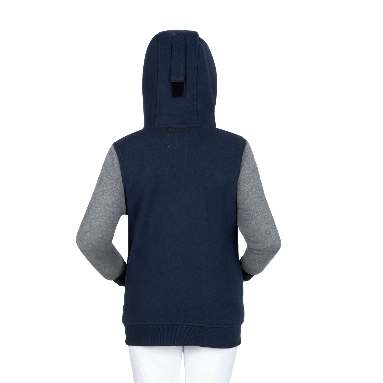 Zweifarbiger Hoodie für Jungen mit Frontreißverschluss