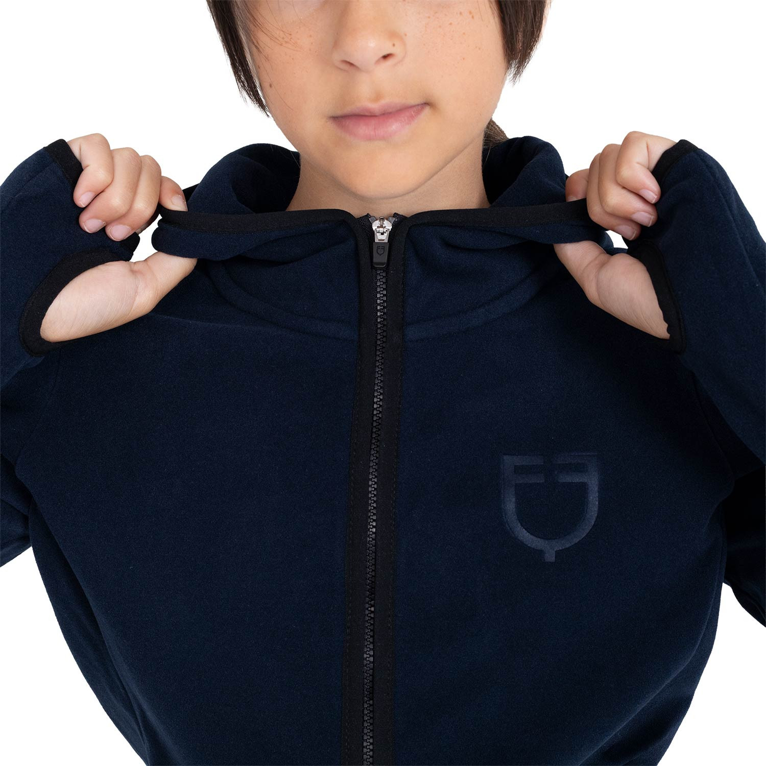 Kinder-Fleece-Hoodie Unisex mit Reißverschluss