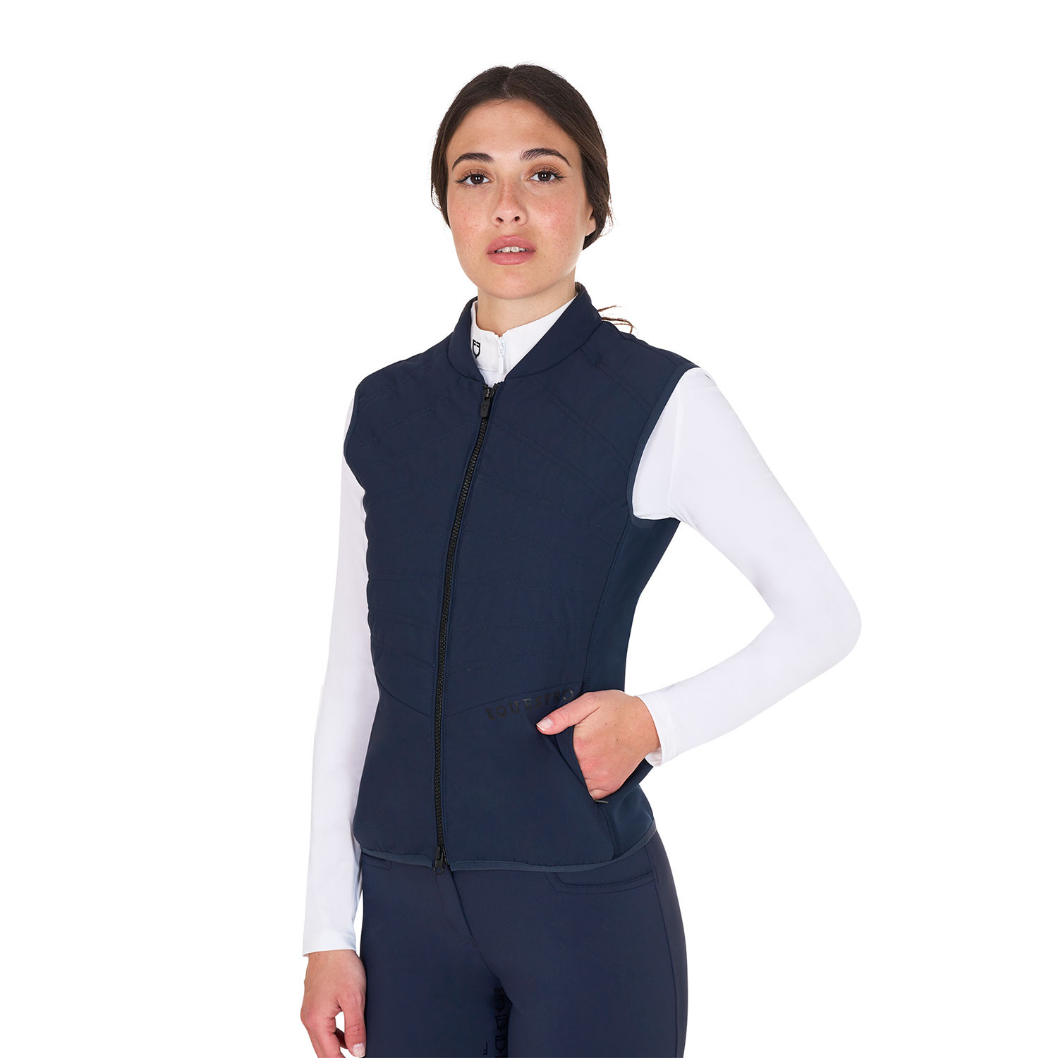 Schmal geschnittene Damen-Weste aus Funktionsmaterial