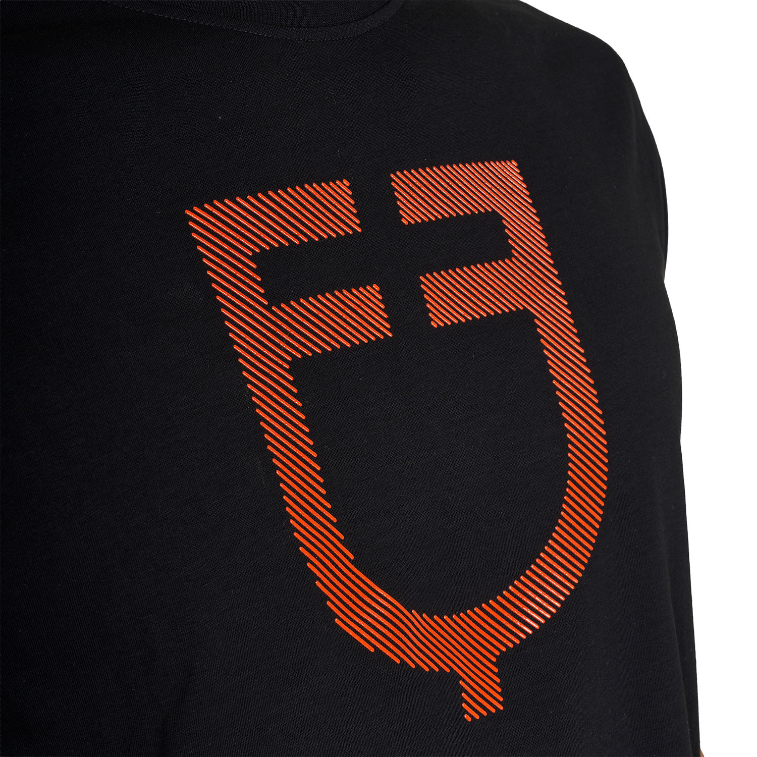 Herren-Basic-T-Shirt mit glänzendem Logo