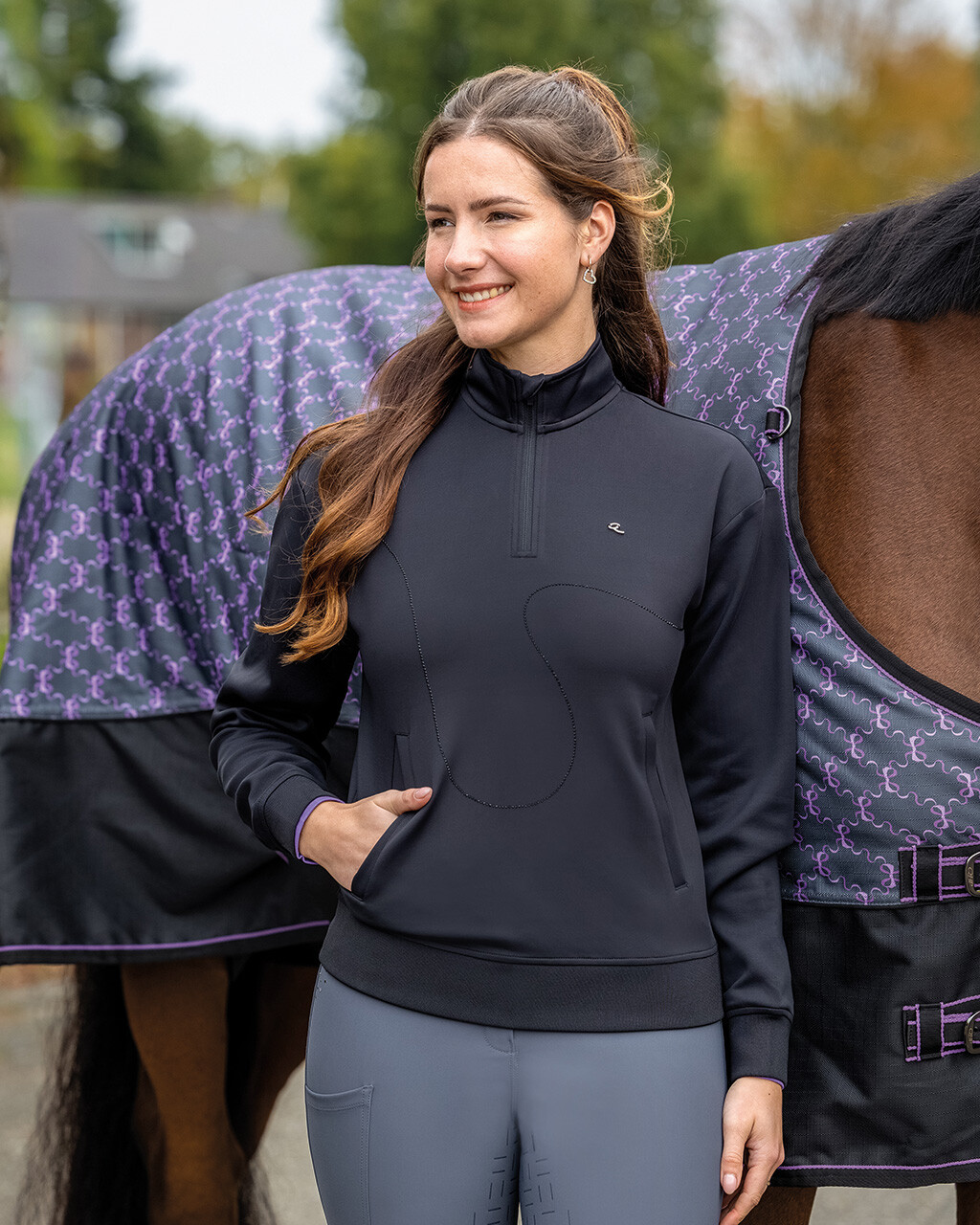 Pullover mit halbem Reißverschluss Livora
