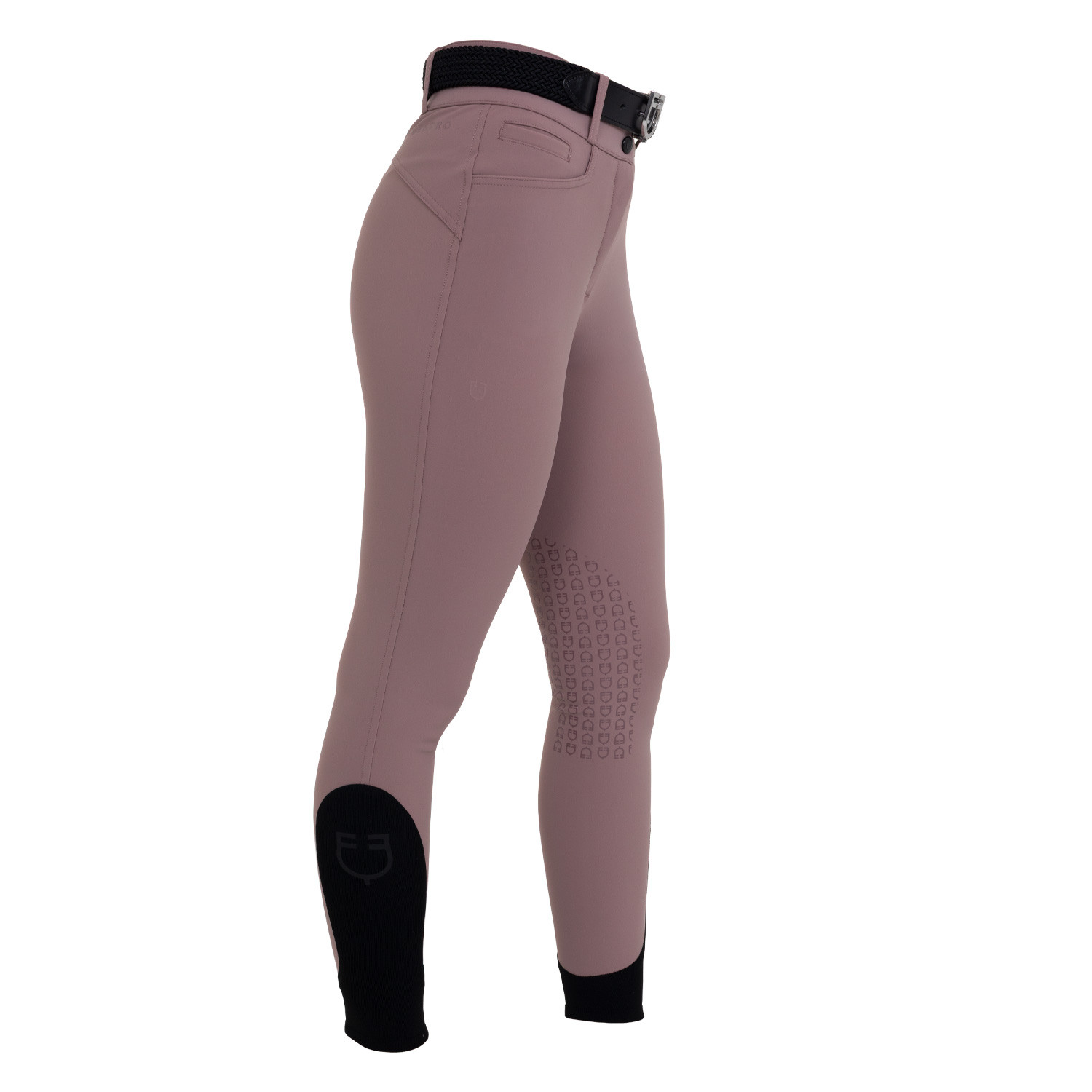 Damen-Reithose High-Waist mit Kniebesatz