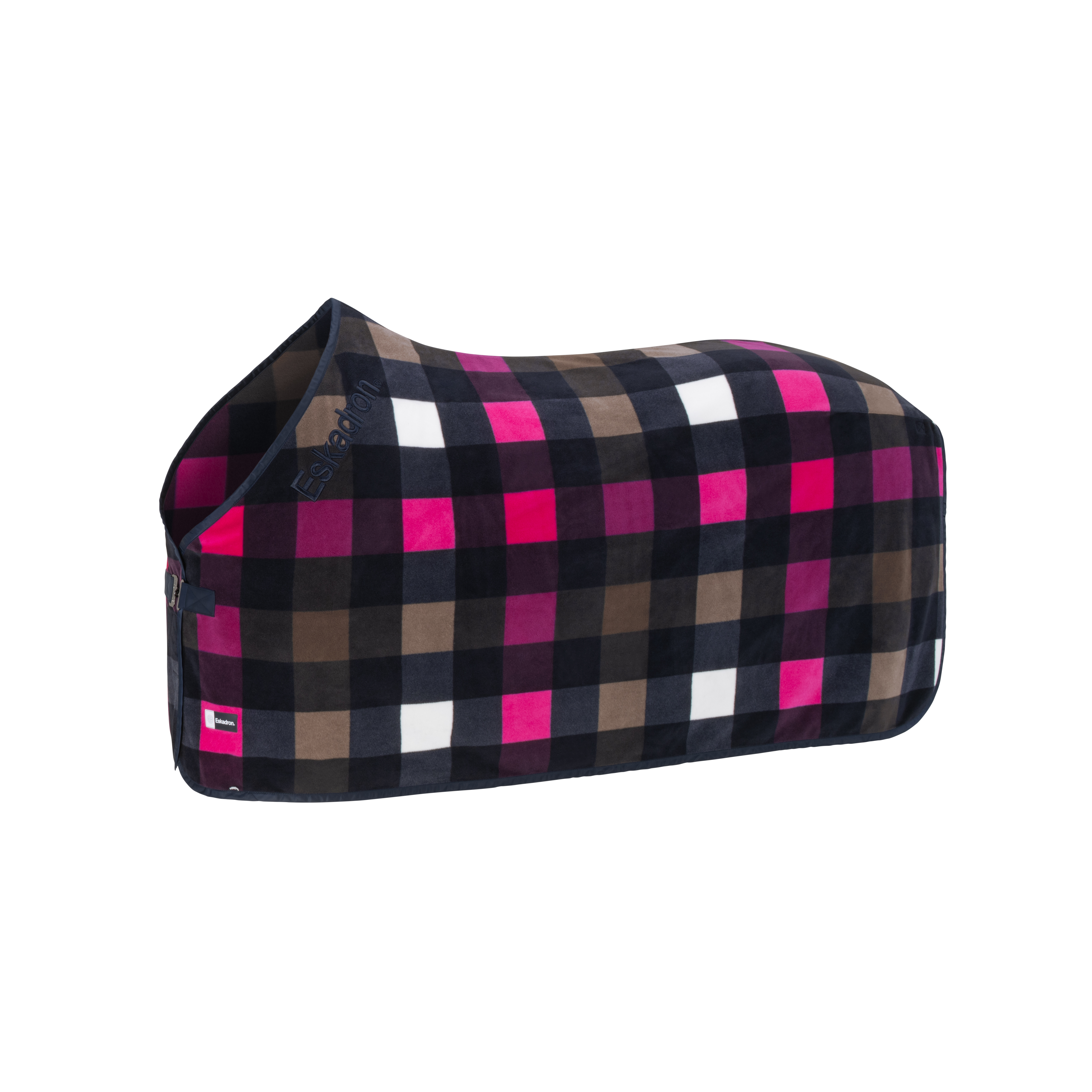 Abschwitzdecke Dynamic Fleece Check in navy-white-powdertaupe-lipstick