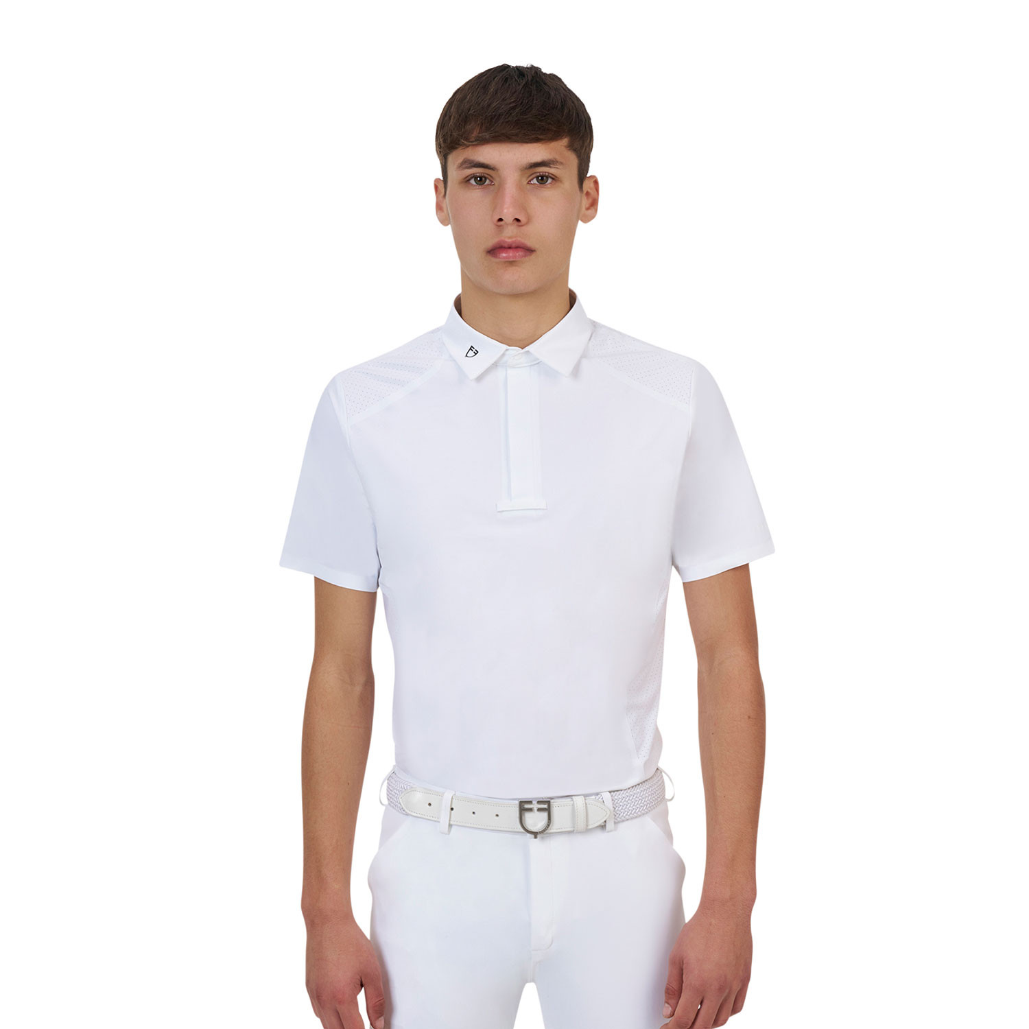 Herren-Turnierpoloshirt mit kurzen Ärmeln und Knöpfen