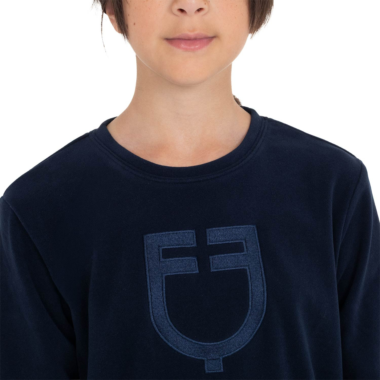 Kinder-Fleece-Sweatshirt Unisex mit Rundhalsausschnitt
