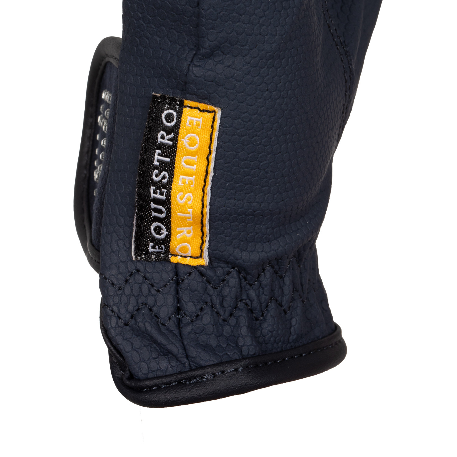 Handschuhe aus weichem technischem Material mit Glitzer-Logo