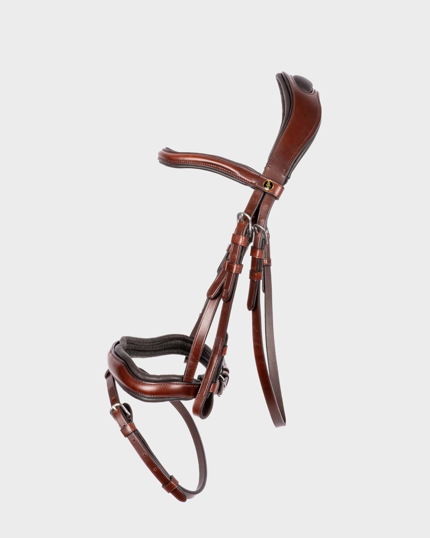 Snaffle bridle Luton anatomical in oak/silver