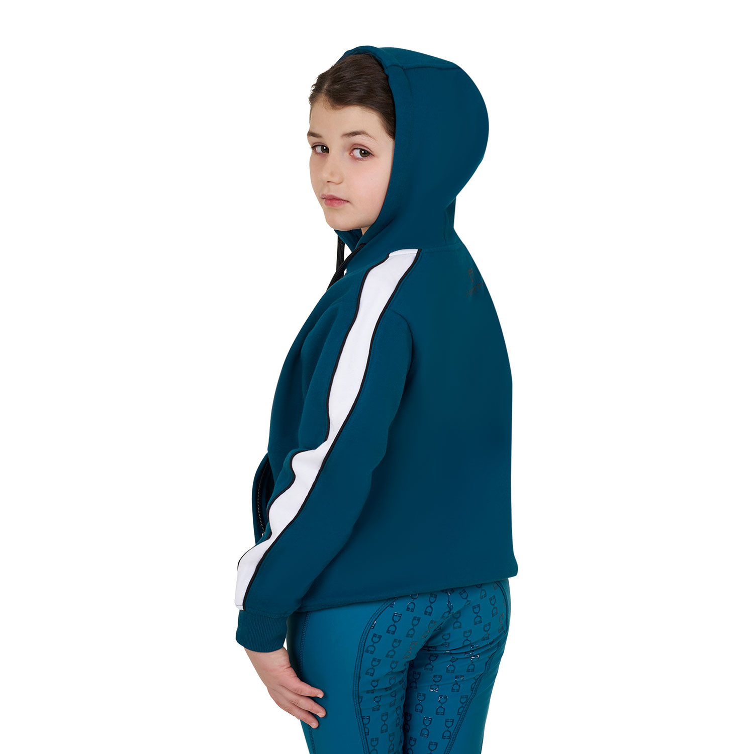 Baumwoll-Hoodie für Mädchen mit Frontreißverschluss