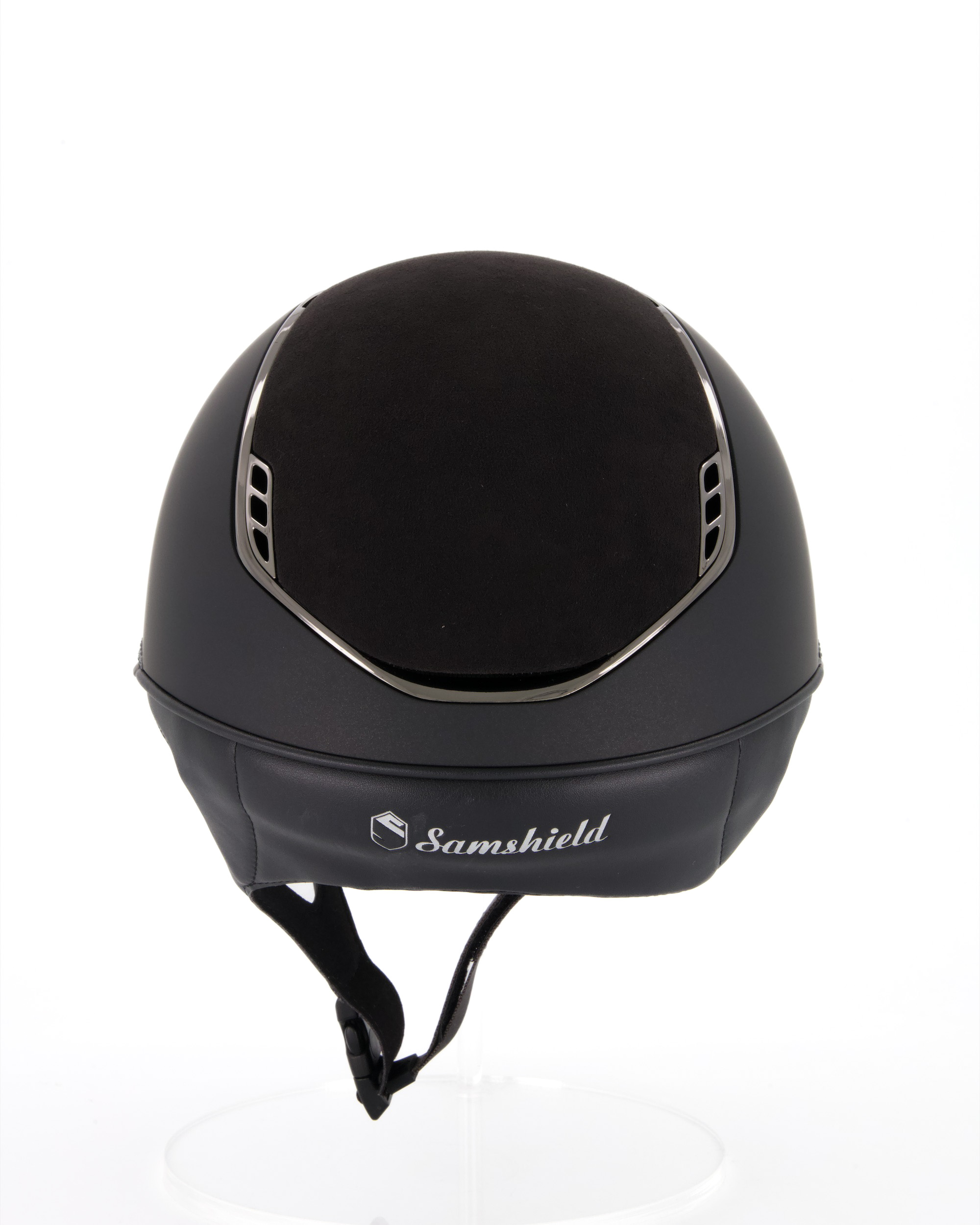 Reithelm 2.0 Miss Shield Shadomatt Black,Top Alcantara Black, Frontal Band Tiara Black, Trim Black Chrome, Blason Black Chrome in schwarz