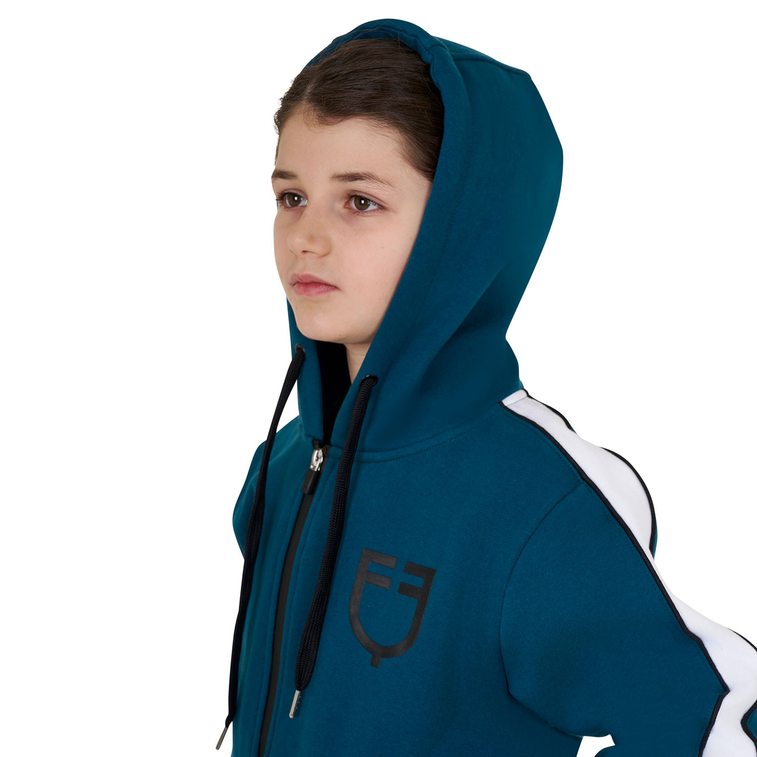 Baumwoll-Hoodie für Mädchen mit Frontreißverschluss