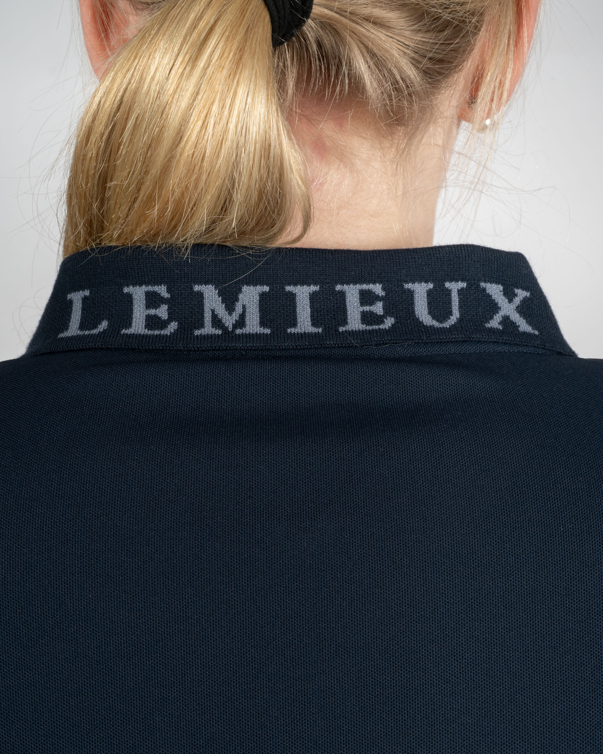 Longsleeve sports polo ladies in navy
