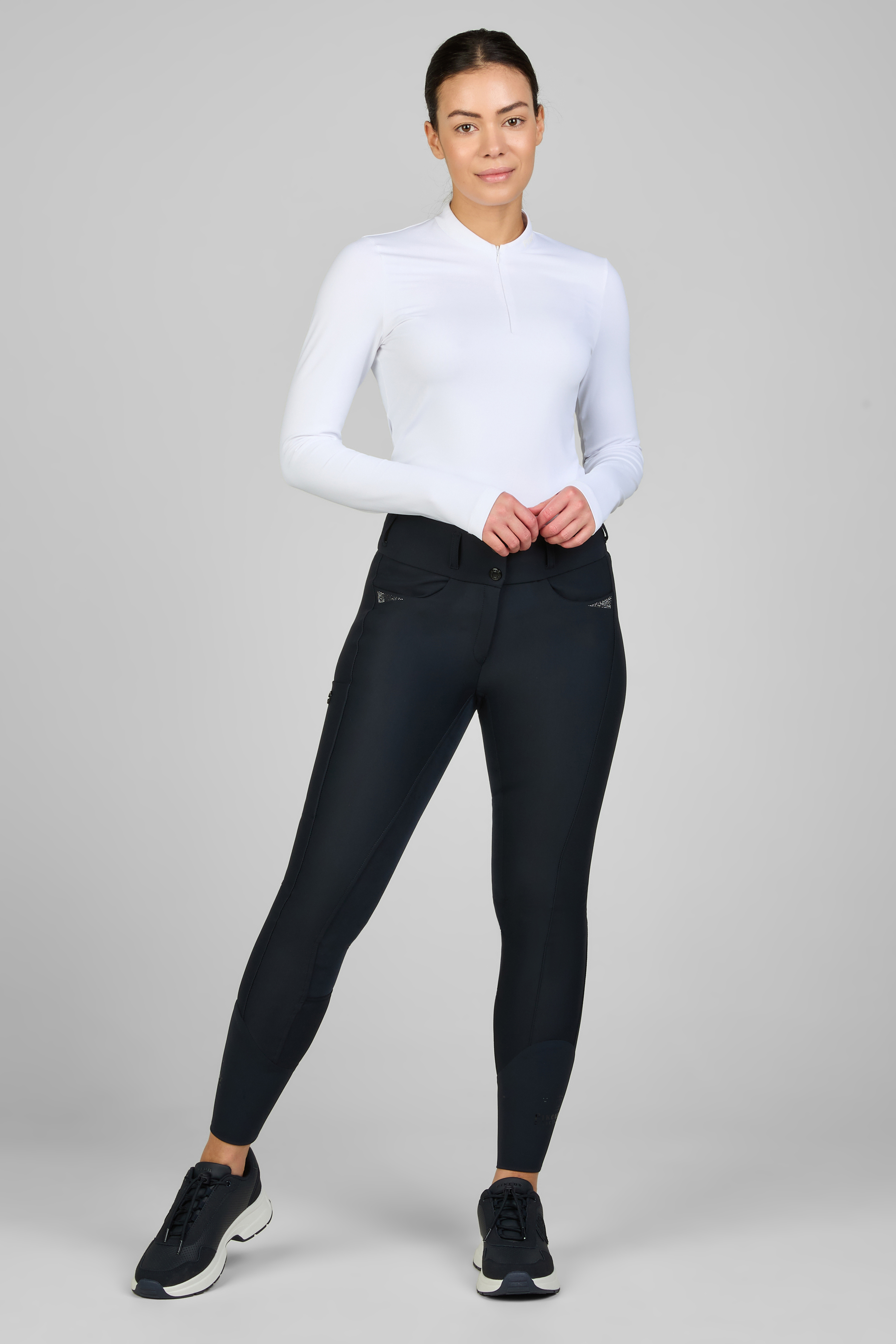 Riding breeches ladies Laure artificial leather full seat