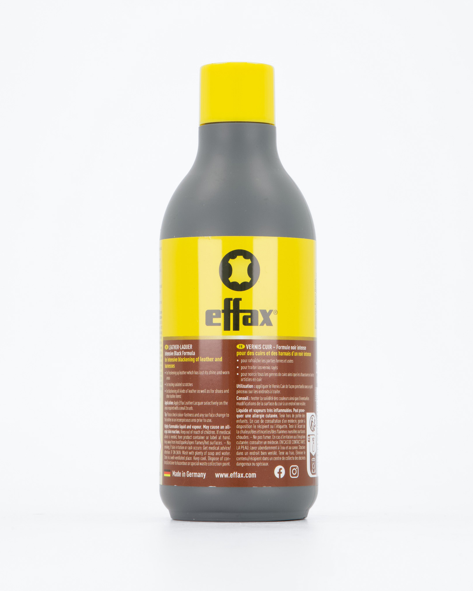 Leather lacquer in black, 250 ml