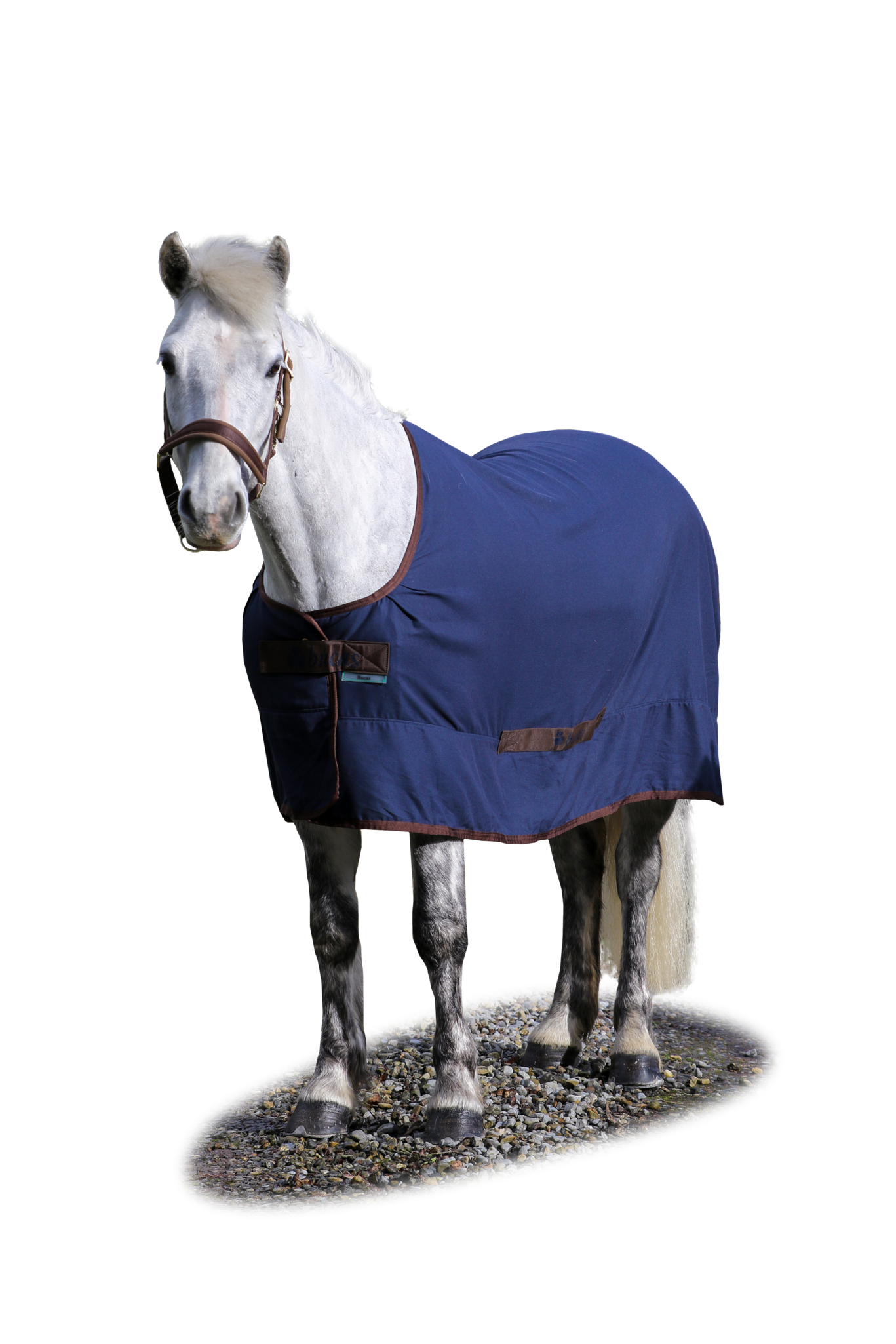Stalldecke Cool Sheet Linen in Navy/Coffee