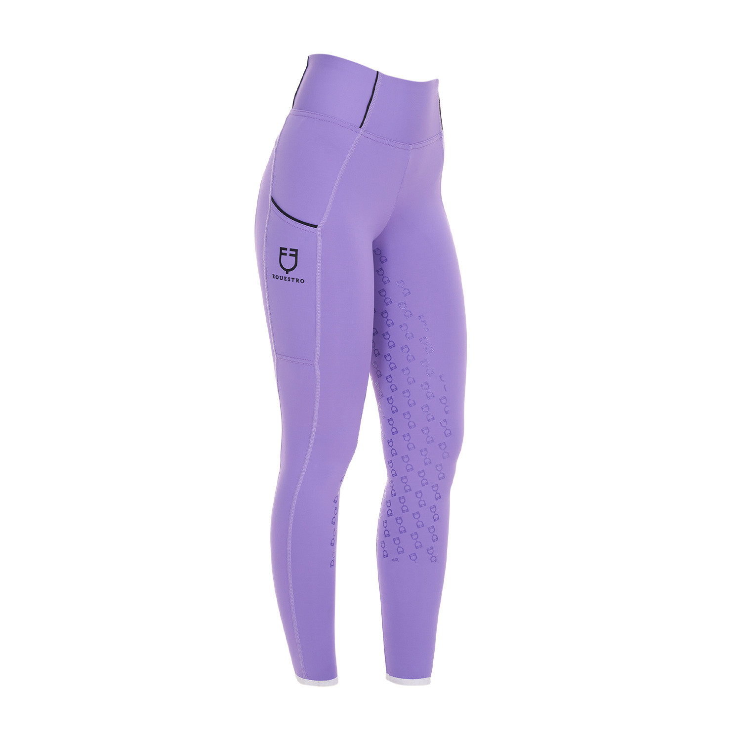 Schmal geschnittene Mädchen-Leggings mit Grip und Logo