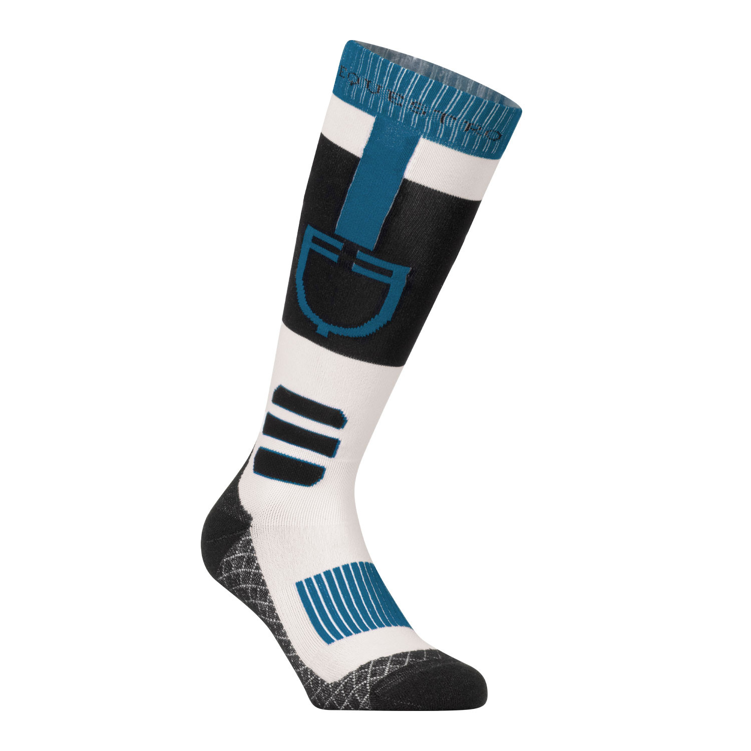 Socke aus atmungsaktivem Funktionsgewebe mit Logo
