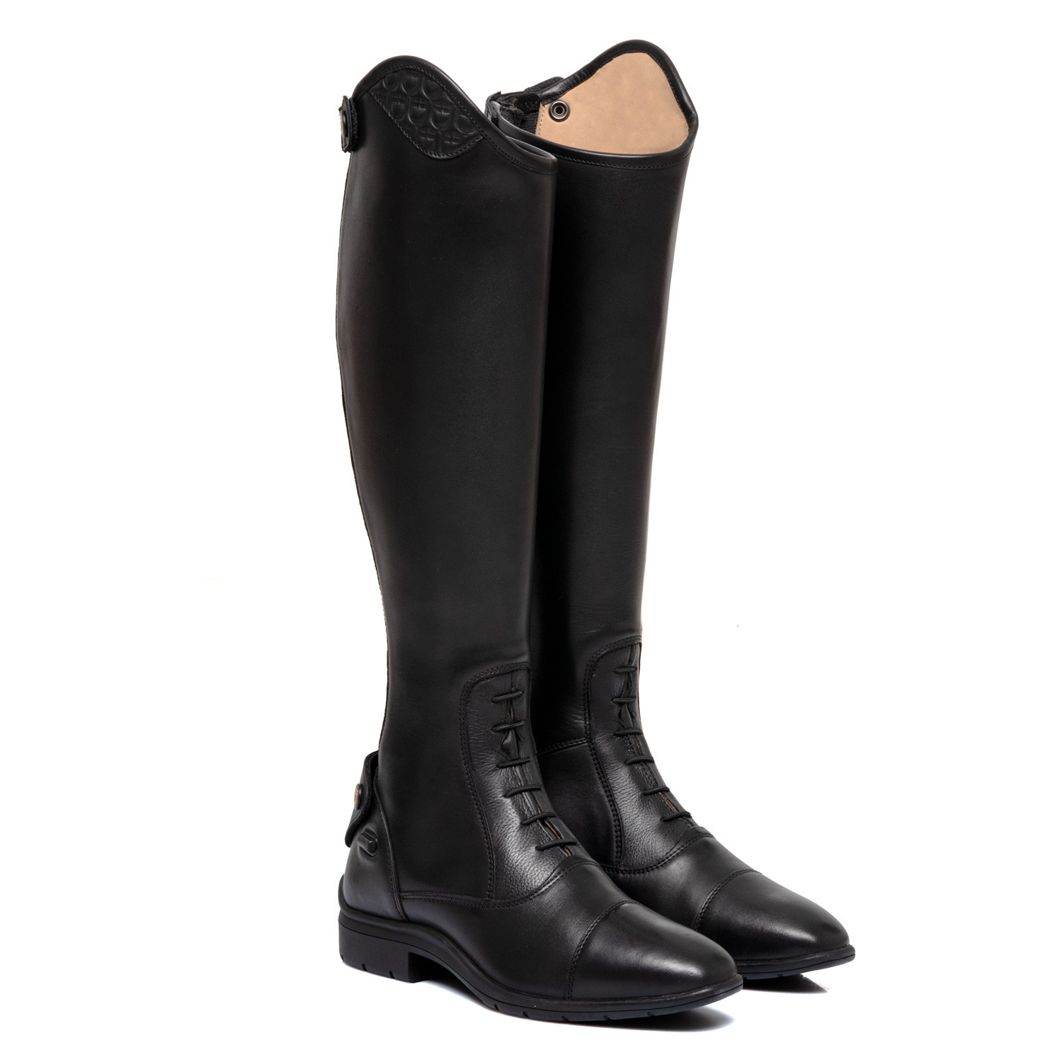 Unisex-Stiefel mit Schnürung und Multilogo-Einsatz