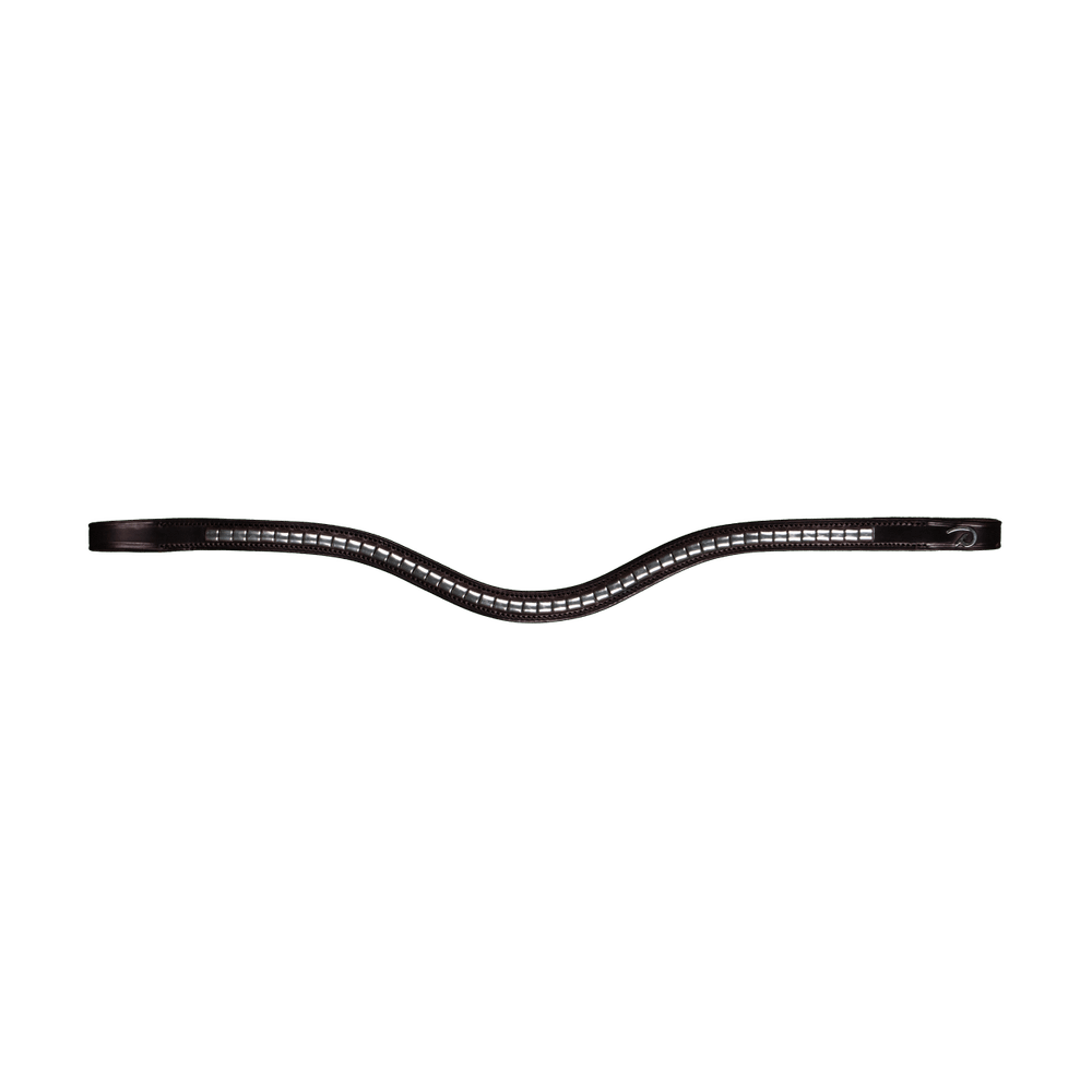 Browband in V-shape with silver fittings