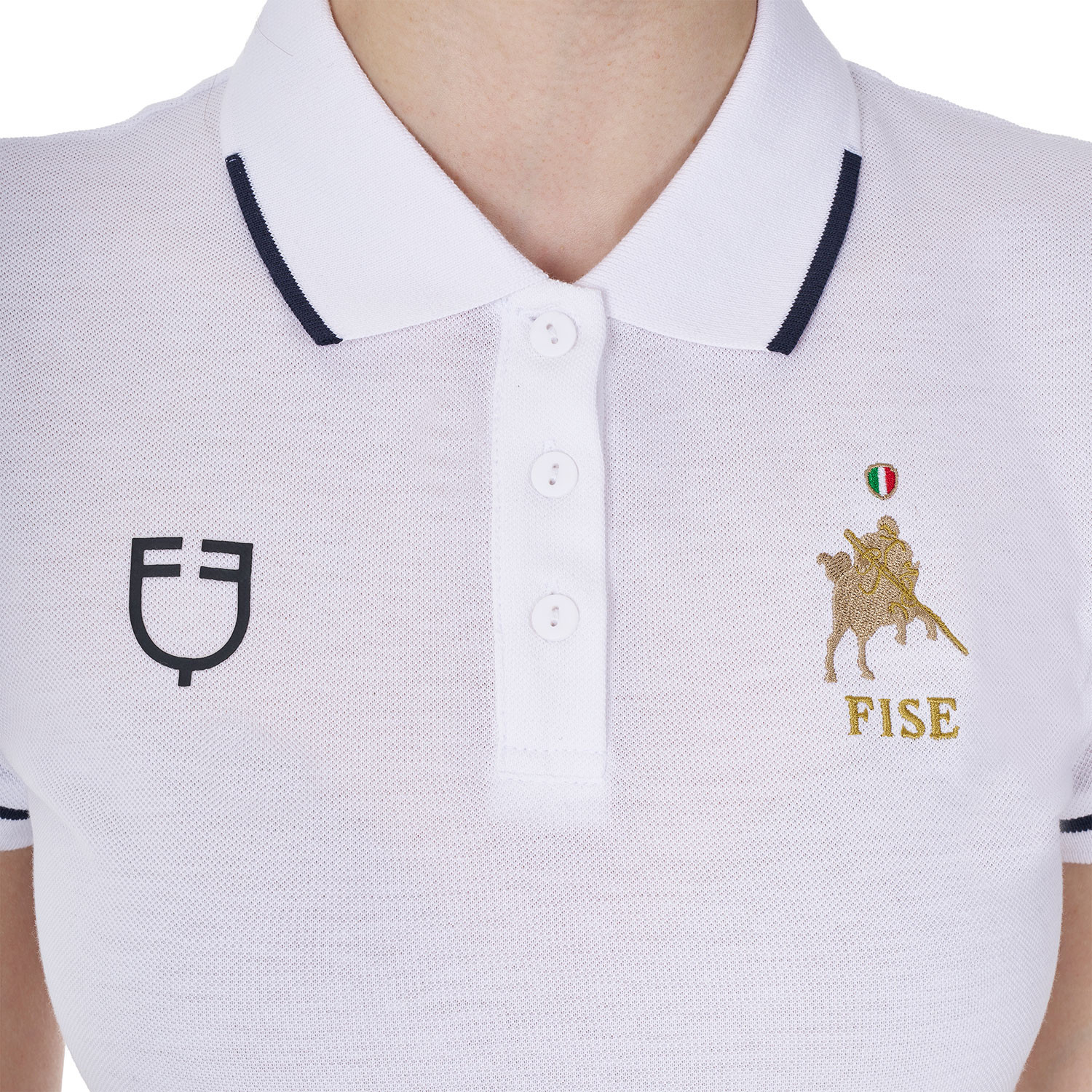Damen-Trainingspolo mit drei Knöpfen X FISE