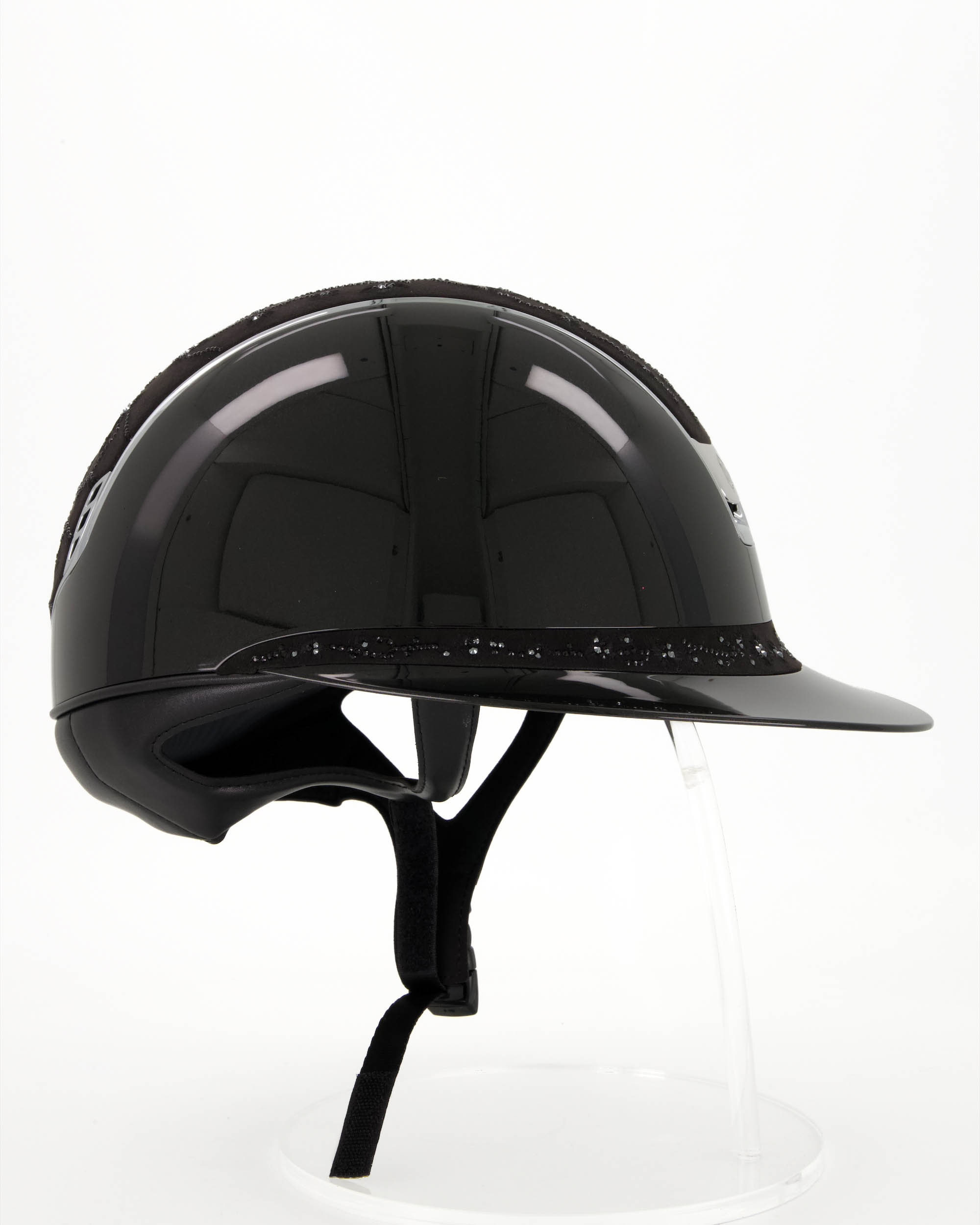 Reithelm 2.0 Miss Shield Shadowglossy black, Top u. Frontal Band Cherry Blossom, Trim und Blason Chrome Silver