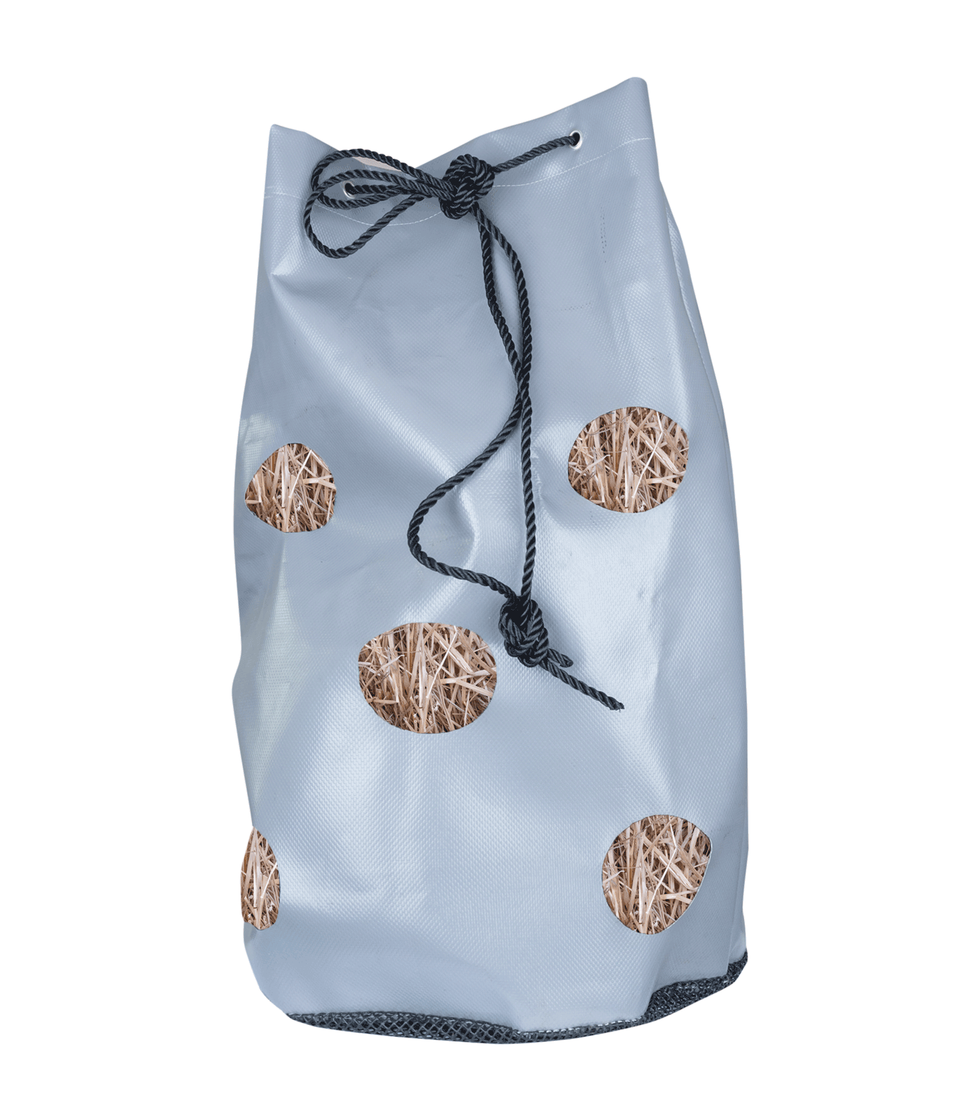 Heusack mit Netzboden, grau