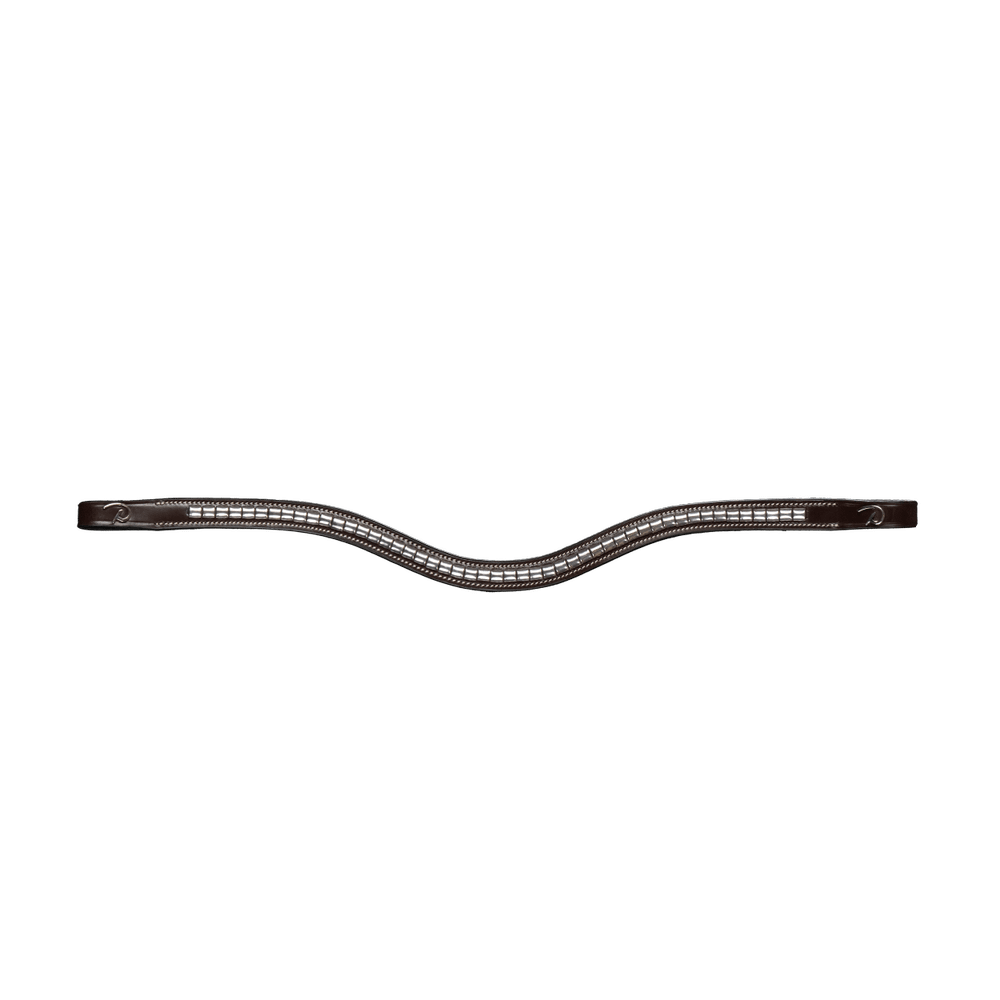 Browband in V-shape with silver fittings