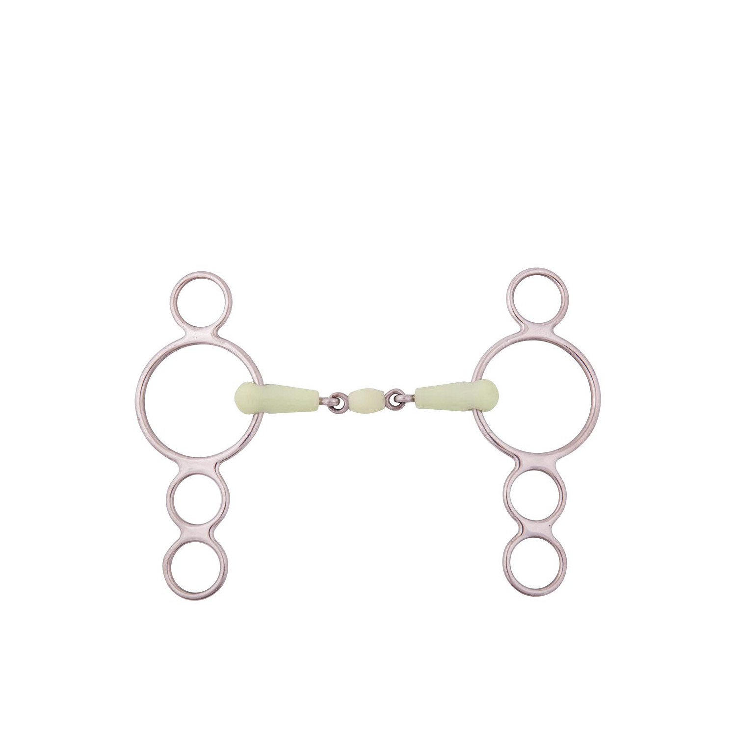 doppelt gebrochene 4-Ringtrense Apple Mouth 18 mm