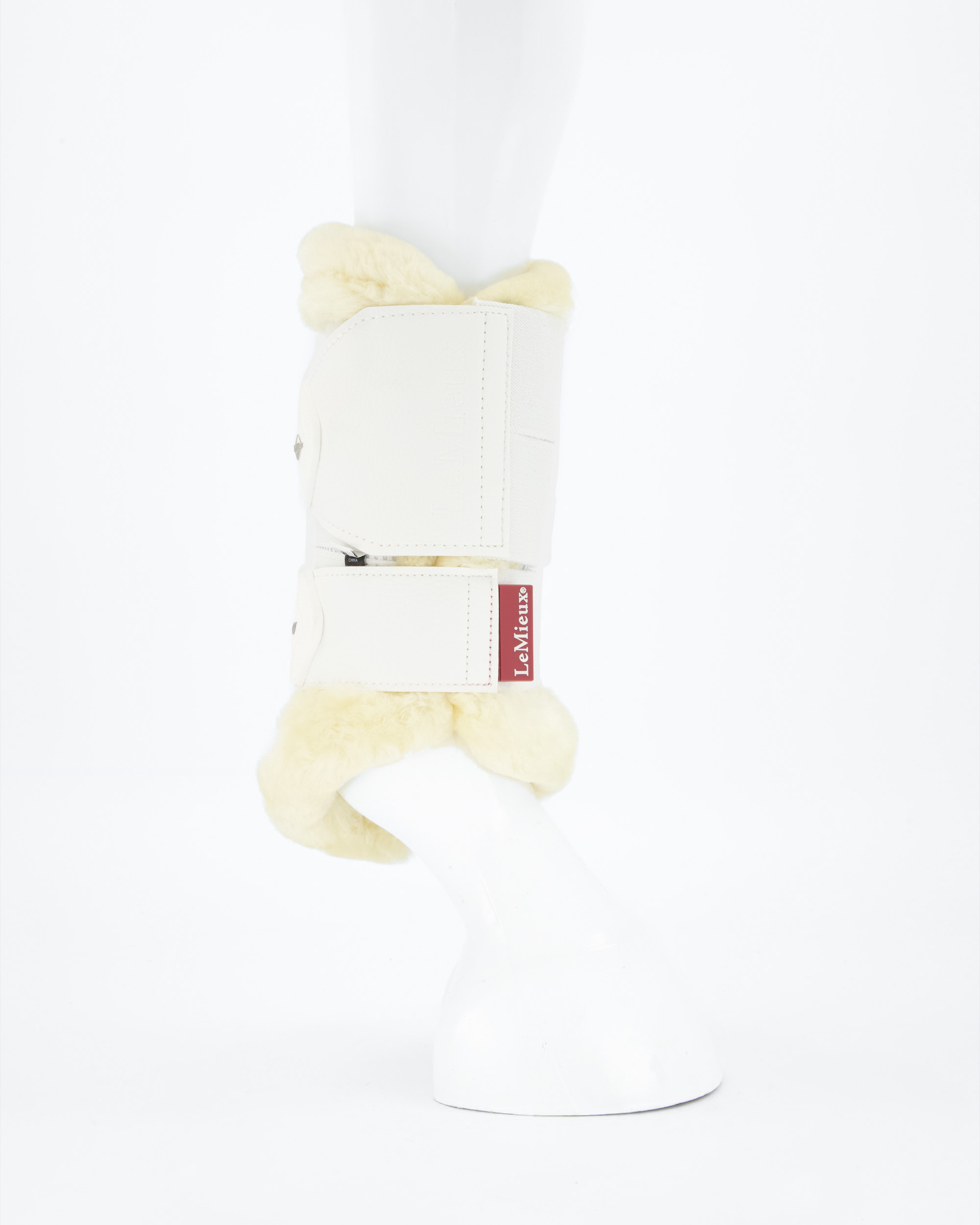 Gamaschen Brushing Fleece in weiß/natur