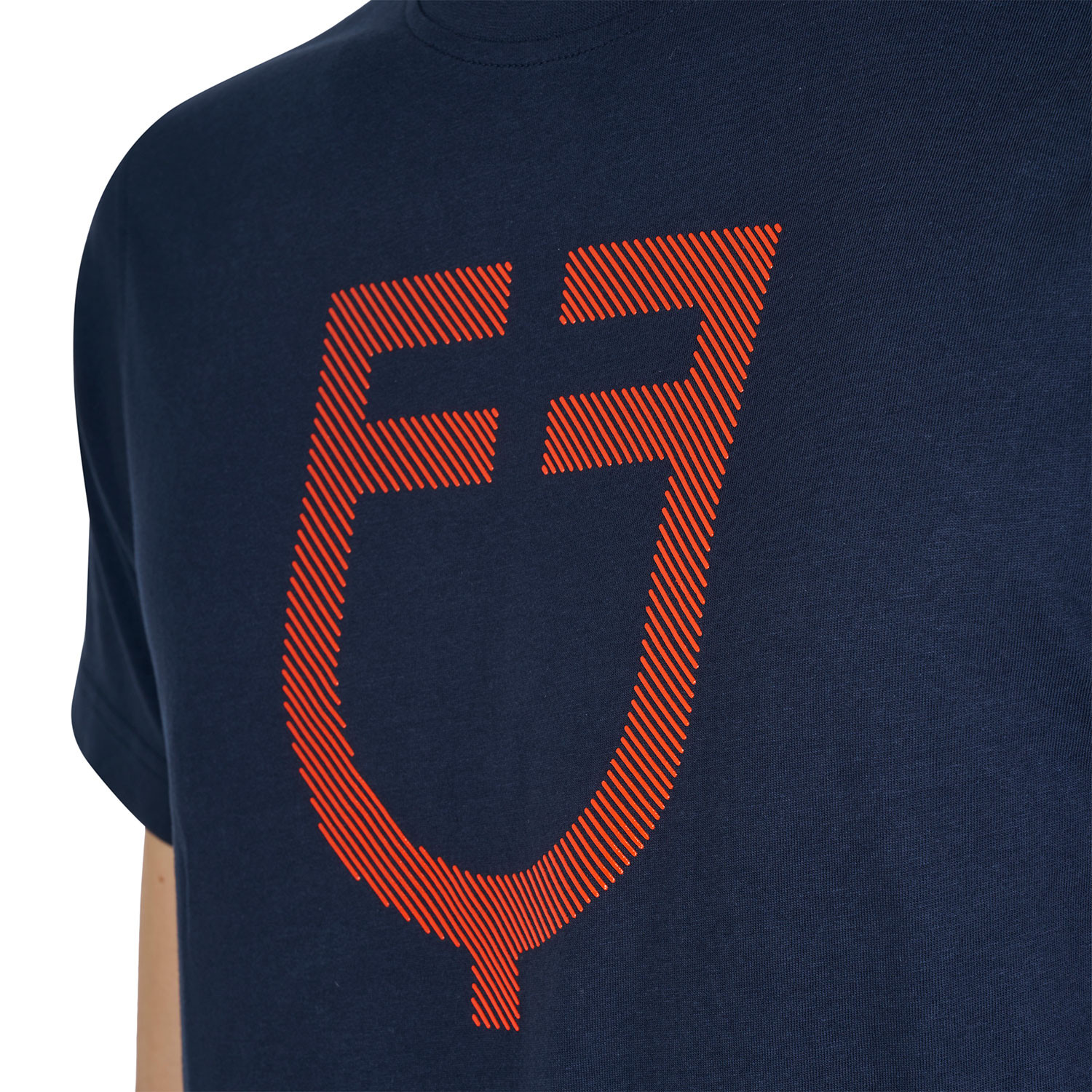 Herren-Basic-T-Shirt mit glänzendem Logo