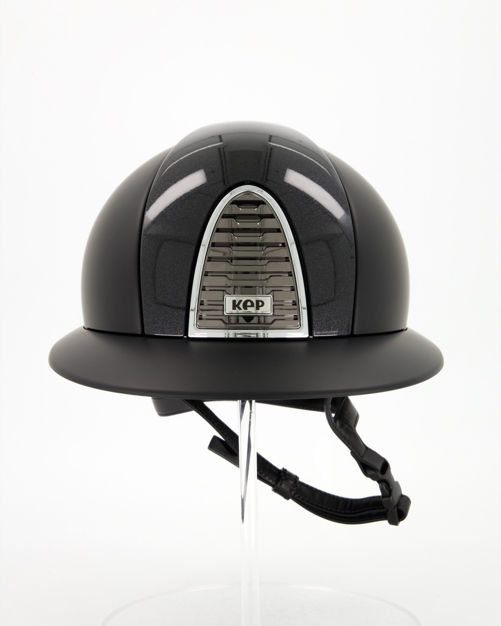 Reithelm Cromo 2.0 Textile/Diamond Polo in schwarz